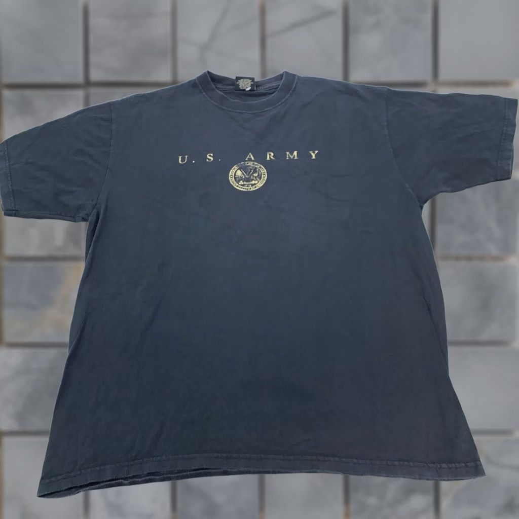 Vintage VINTAGE Gear For Sports US Army Shirt Mens L Black 90s Cotton Tee Military Pattern Graphic Print Size US L / EU 52-54 / 3 - 1 Thumbnail
