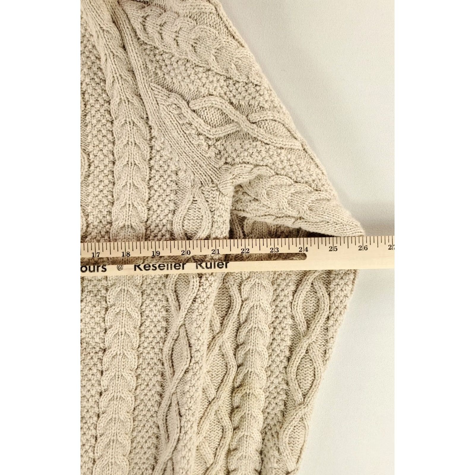 J.Crew J.CREW Sweater Cable Knit Cotton White Long Sleeve Mens L Pullover Shirt Size US L / EU 52-54 / 3 - 4 Thumbnail