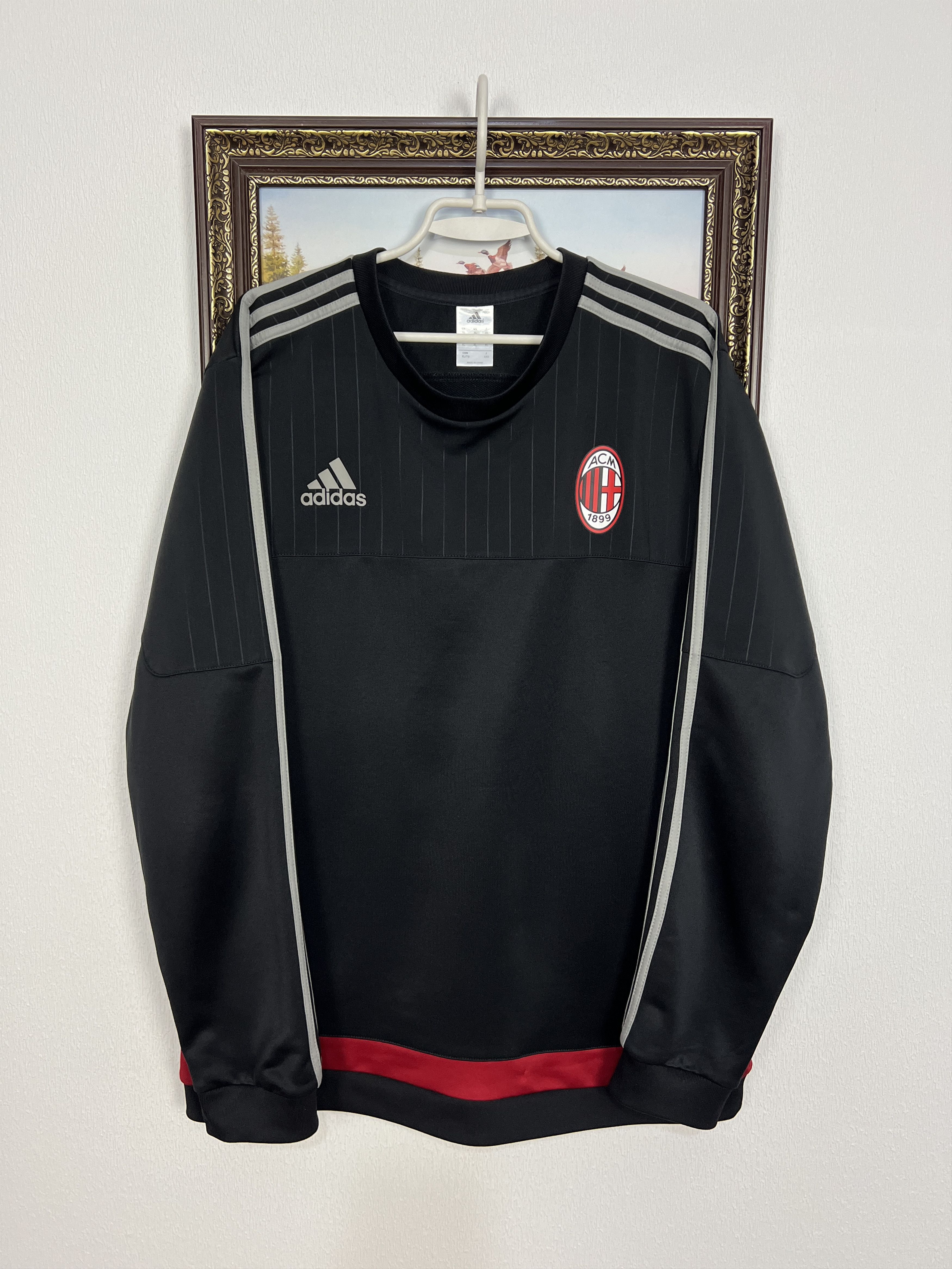 Adidas AC Milan Football Train Sweatshirt Soccer Track Top Maglia Size US XL / EU 56 / 4 - 1 Thumbnail