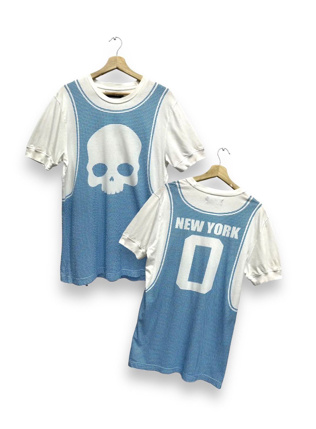 HYDROGEN Vintage 90’s HYDROGEN Skull Cotton Basketball Design T-Shirt Size US M / EU 48-50 / 2 - 1 Thumbnail