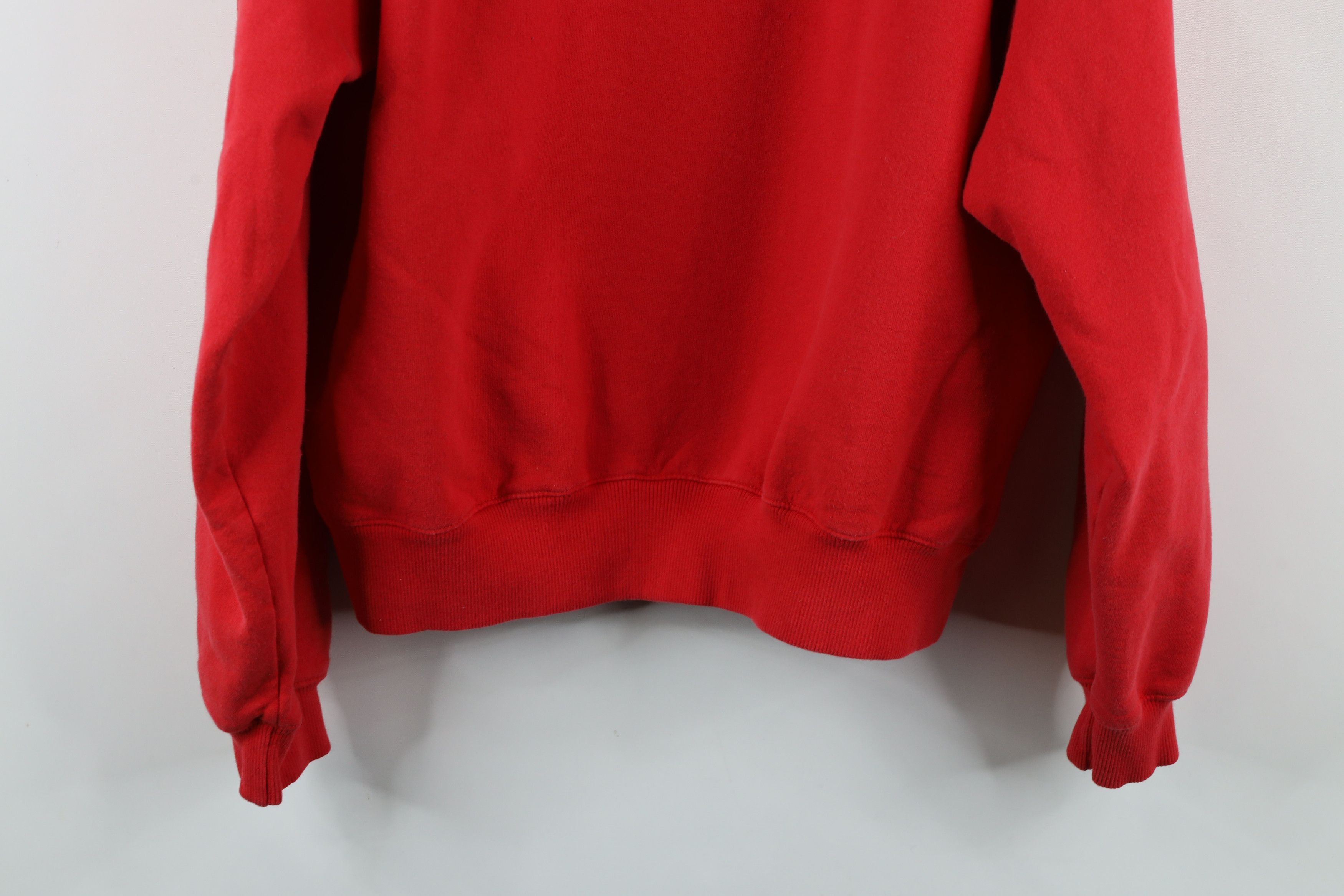 Champion × Vintage Vintage 90s Champion Classic Logo Crewneck Sweatshirt Red Size US L / EU 52-54 / 3 - 12 Thumbnail