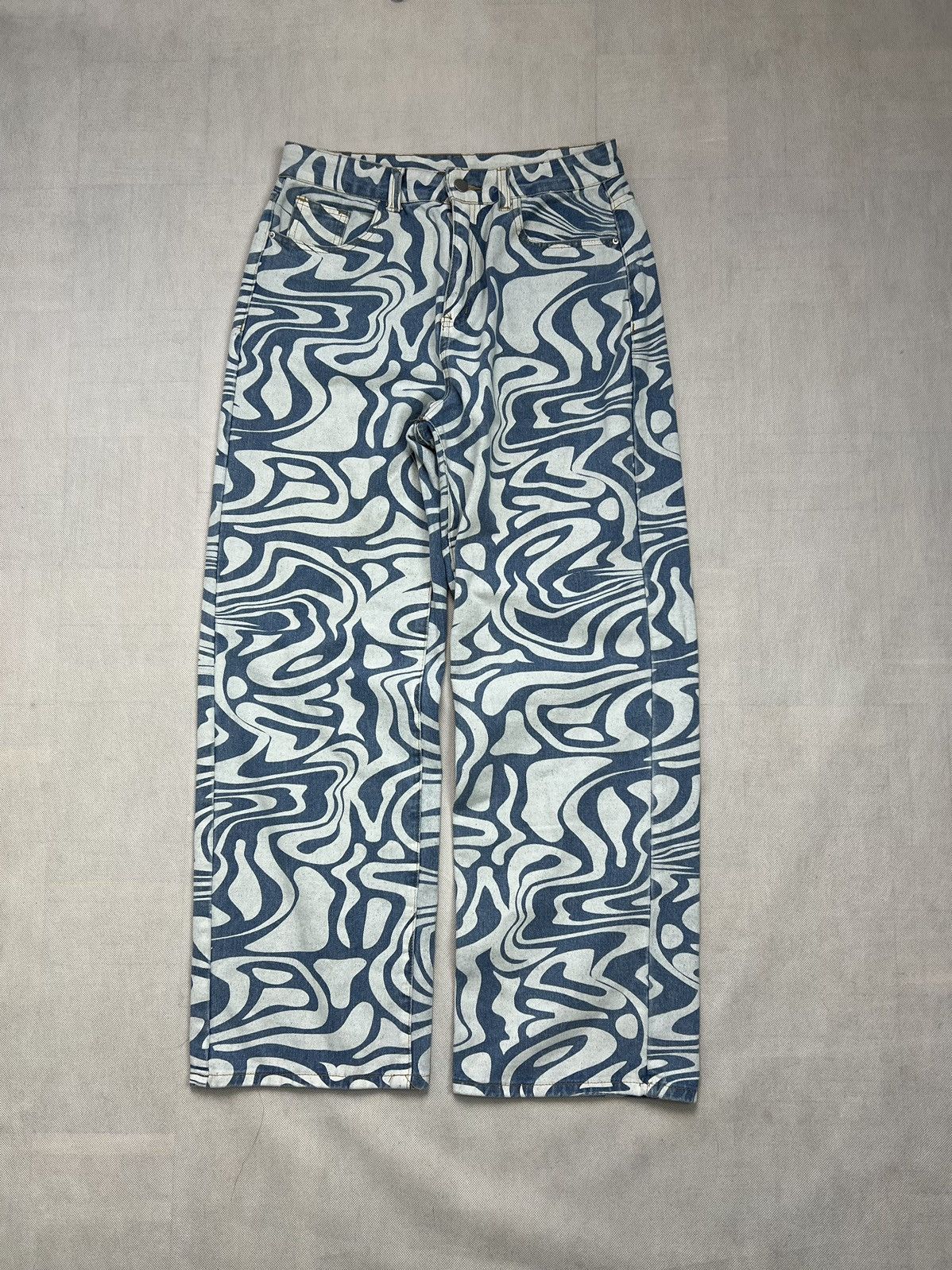 Vintage Baggy Pants y2k patterns avant garde Size US 32 / EU 48 - 1 Thumbnail