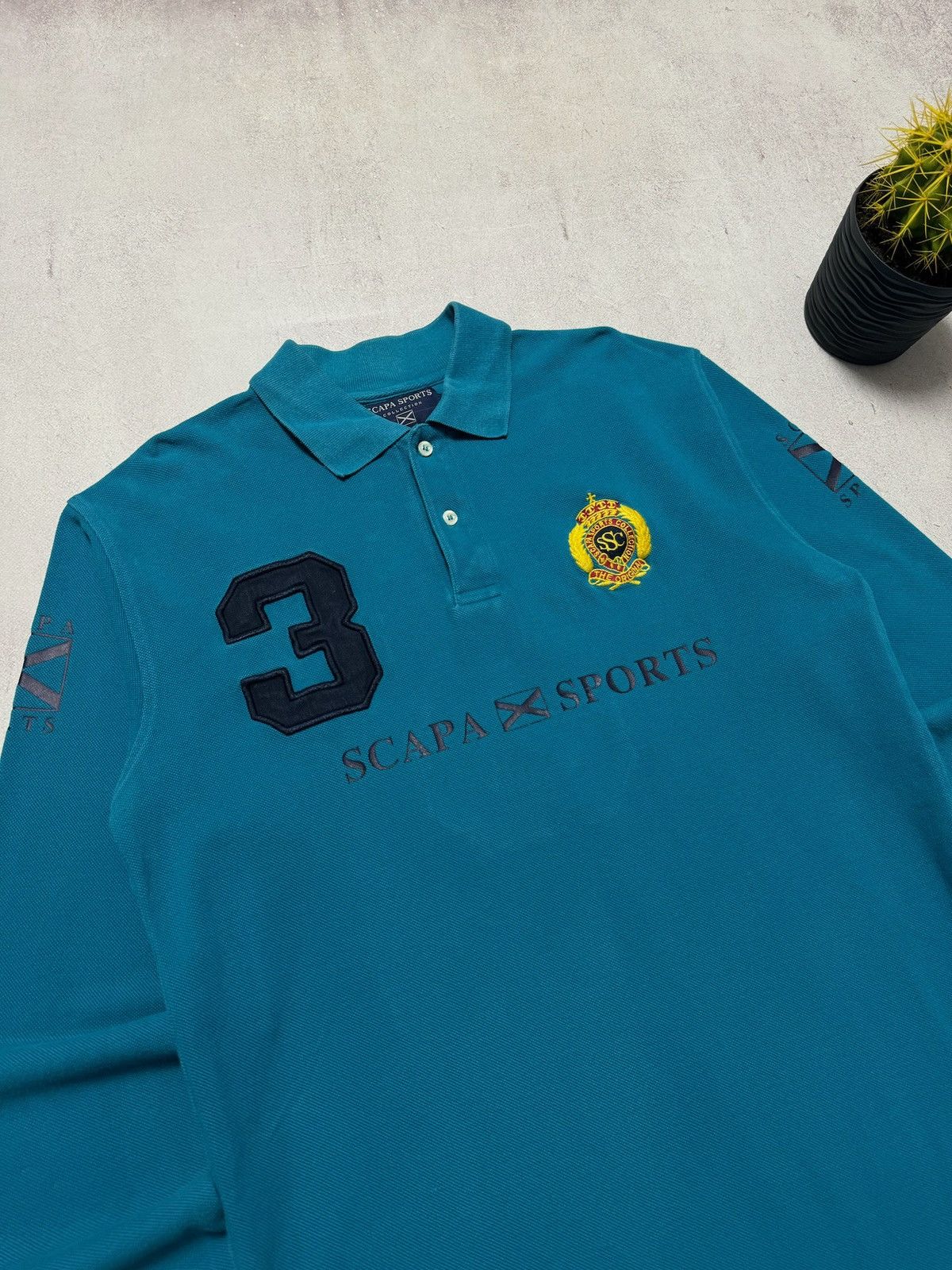 Scapa Sports Vintage Scapa Sports Rugby Polo Sweatshirt #3 Big Logo Ralph Size US L / EU 52-54 / 3 - 4 Thumbnail