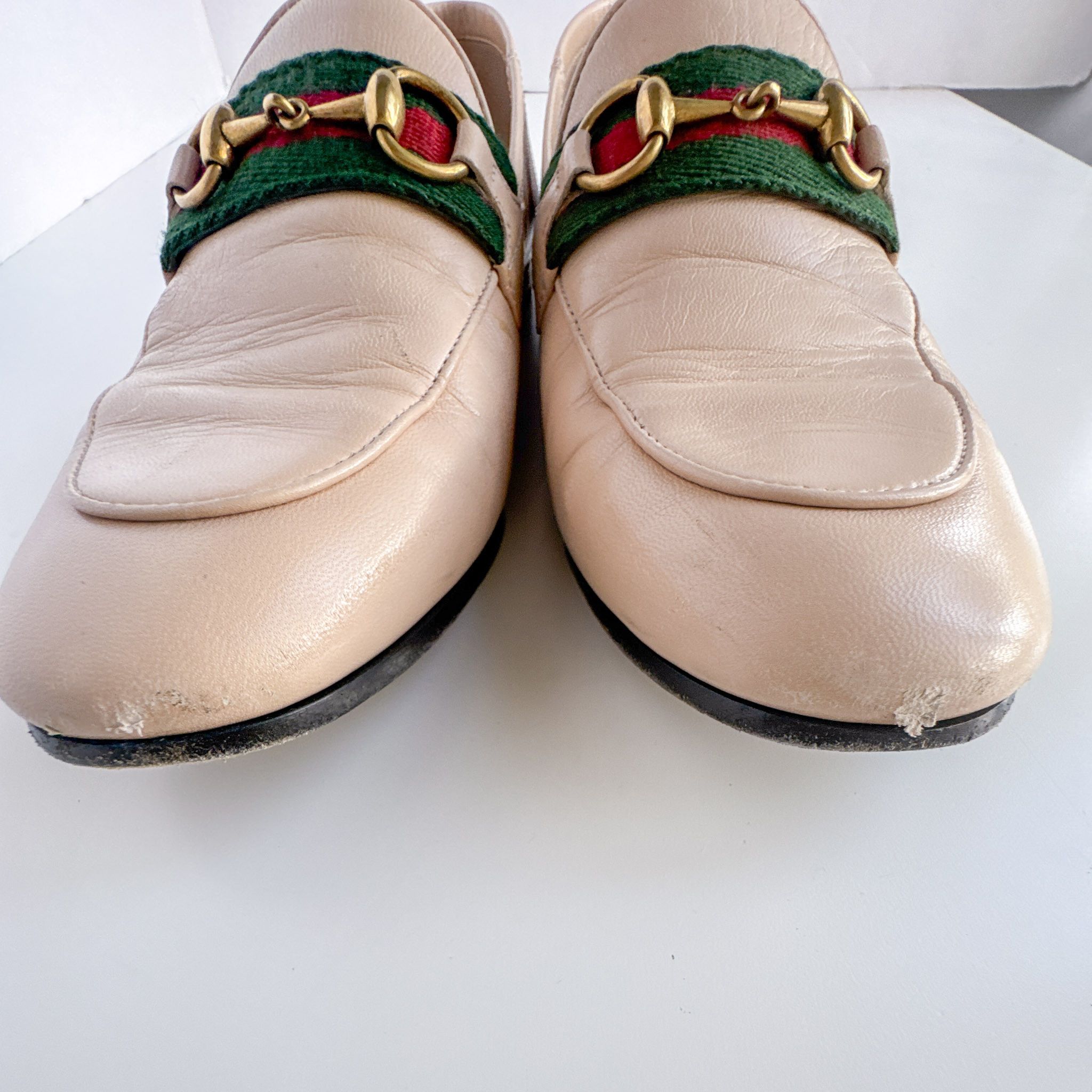 Gucci Gucci brixton horsebit & web convertible loafer in skin rose Size US 6.5 / IT 36.5 - 4 Thumbnail