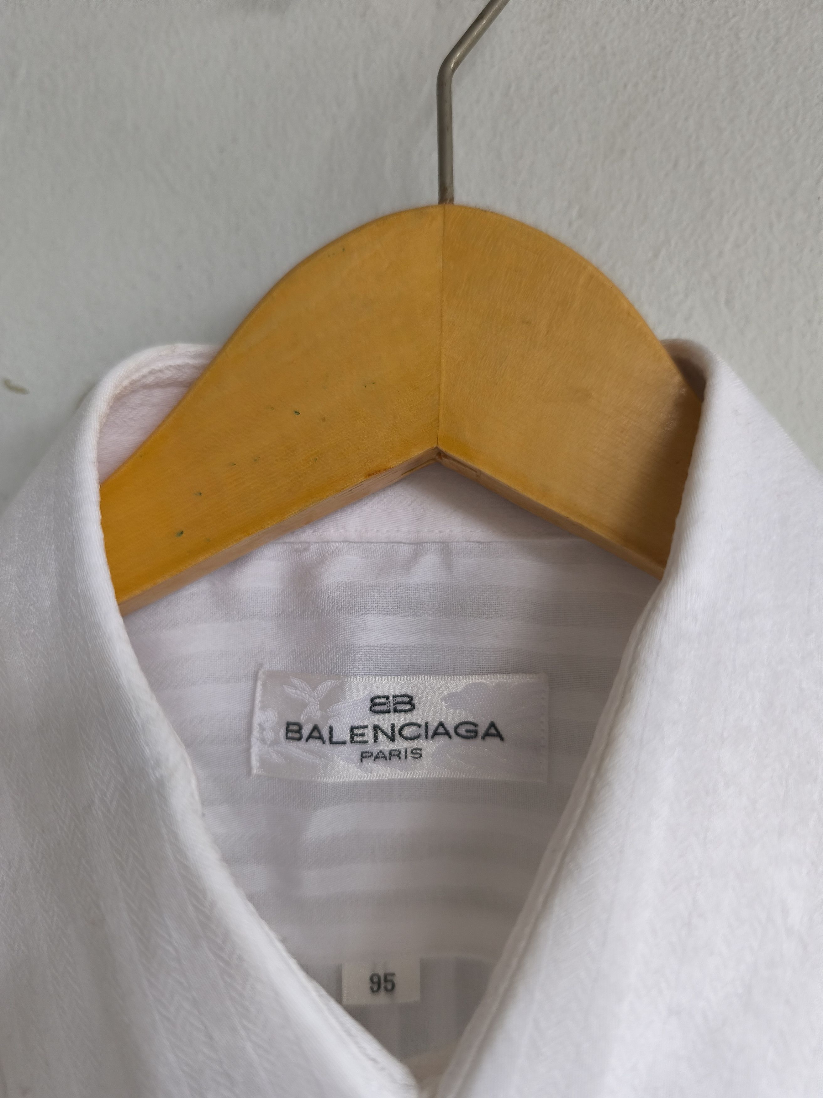 Balenciaga × Designer Vintage Balenciaga white stripe shirt Size US M / EU 48-50 / 2 - 3 Thumbnail