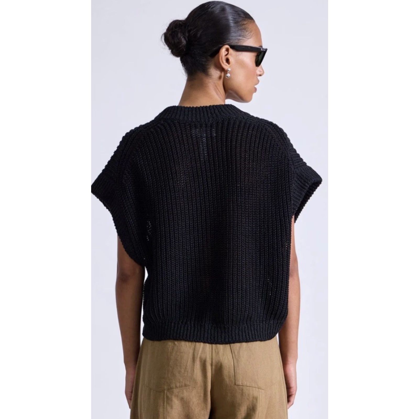 Apiece Apart VINTAGE APiece Apart Oliva Linen Vest XL/2X Black Women Vest Regular XS? Size XL / US 12-14 / IT 48-50 - 3 Thumbnail