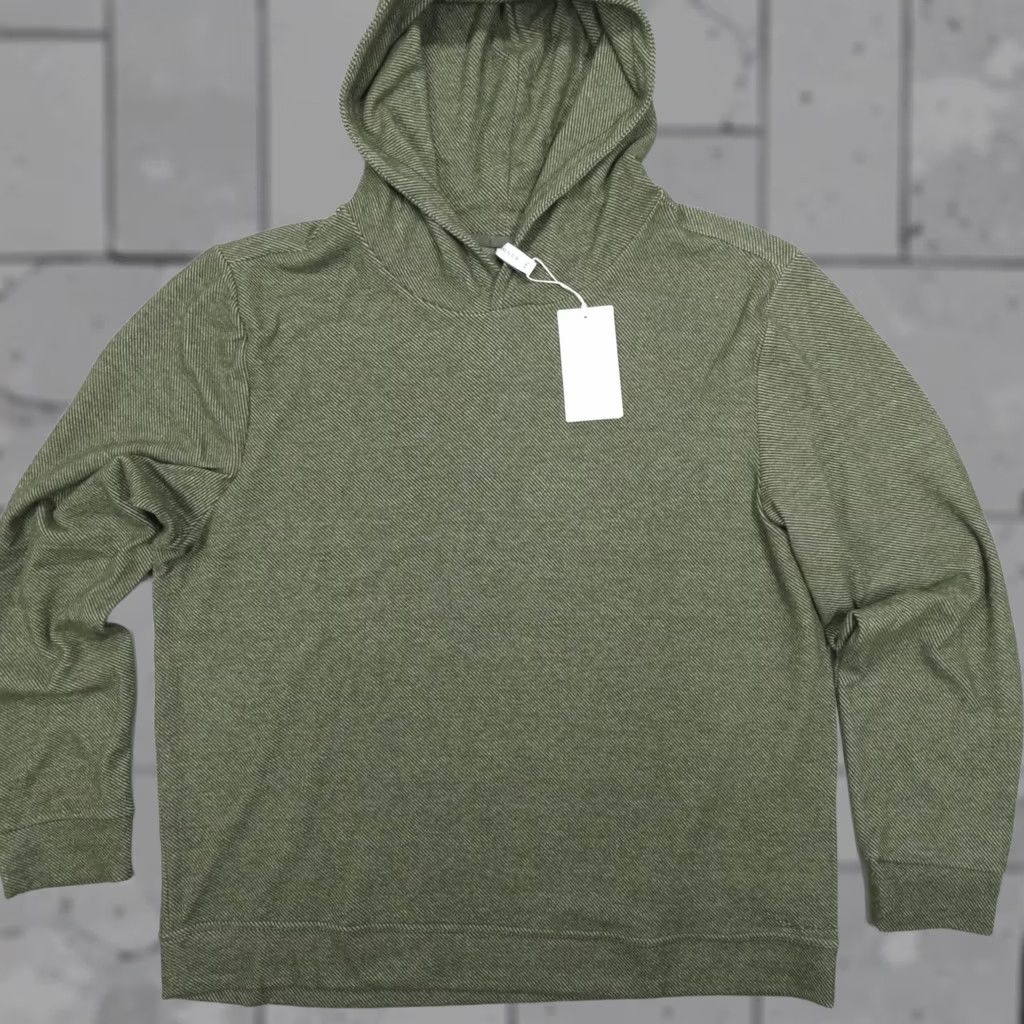 Vintage 7 Diamonds Generation Hoodie Men's Size 2XL Olive Striped Double-Knit Weave Shirt Size US XXL / EU 58 / 5 - 1 Thumbnail