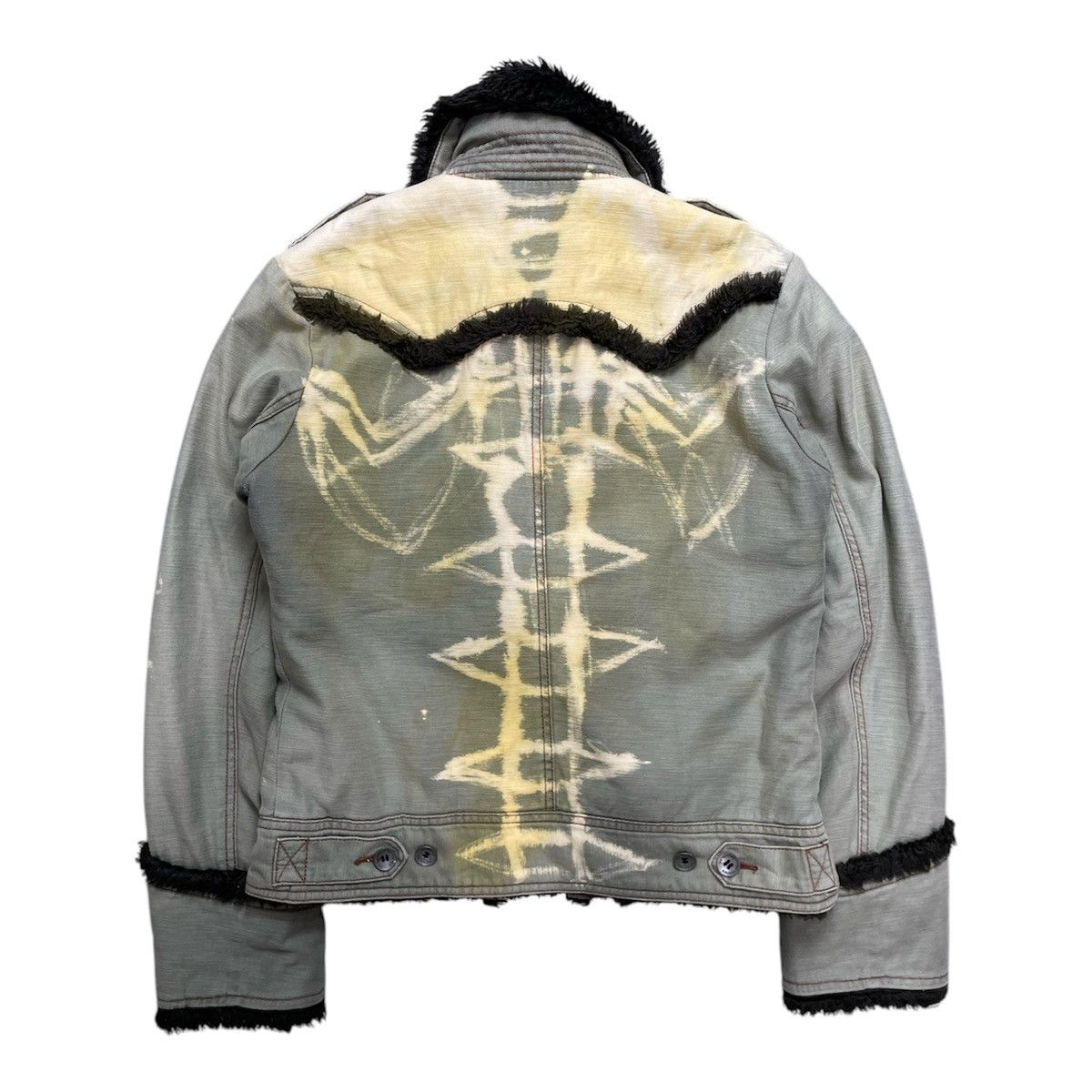 20471120 2000s MISS 503 GOA STYLE Avant-Garde FAUXFUR JACKET Size US M / EU 48-50 / 2 - 2 Thumbnail