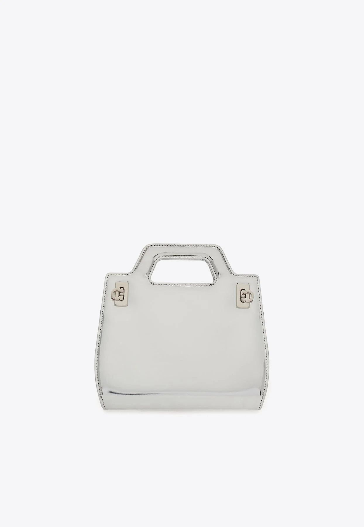 Salvatore Ferragamo o1s1rm0924 Size: OS / Wanda Mini Bag in Silver Size ONE SIZE - 1 Thumbnail