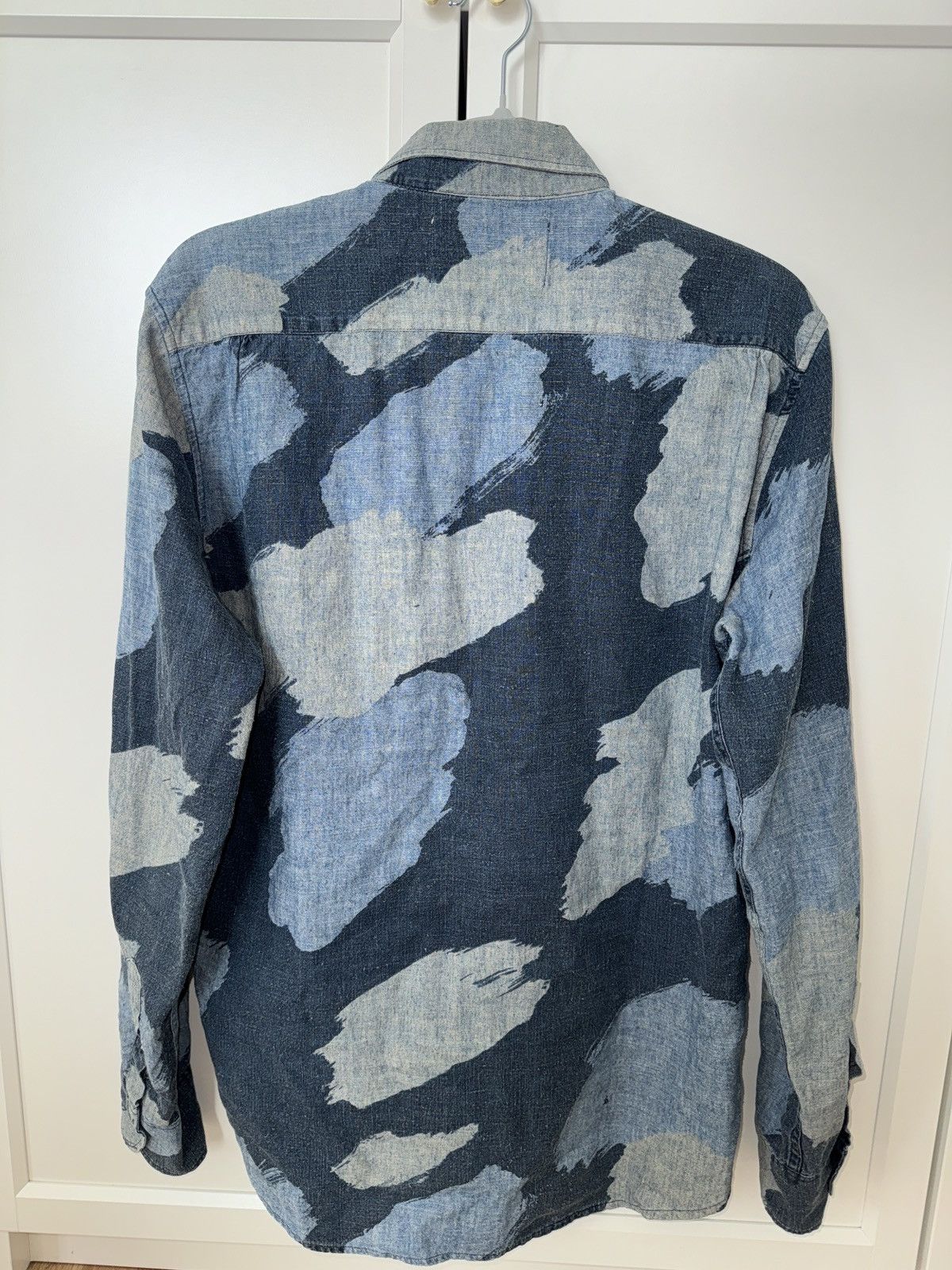 Our Legacy Our Legacy SS15 hemp / cotton like blue camo shirt Size US S / EU 44-46 / 1 - 3 Thumbnail
