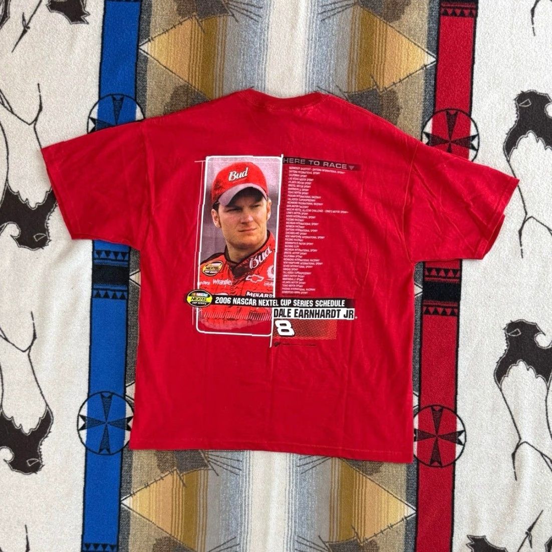 Budweiser VINTAGE Dale Earnhardt Jr Budweiser NASCAR T-Shirt XL Men Red Short Sleeve 90s Y2K Racing Nascar Brand New NWT Winner's Circle Shirt Size US XL / EU 56 / 4 - 2 Thumbnail