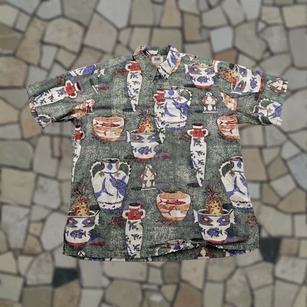 Vintage Kahala Shirt Mens XL Green Hawaiian Aloha Fish Button Up Camp Size US XL / EU 56 / 4 - 1 Thumbnail