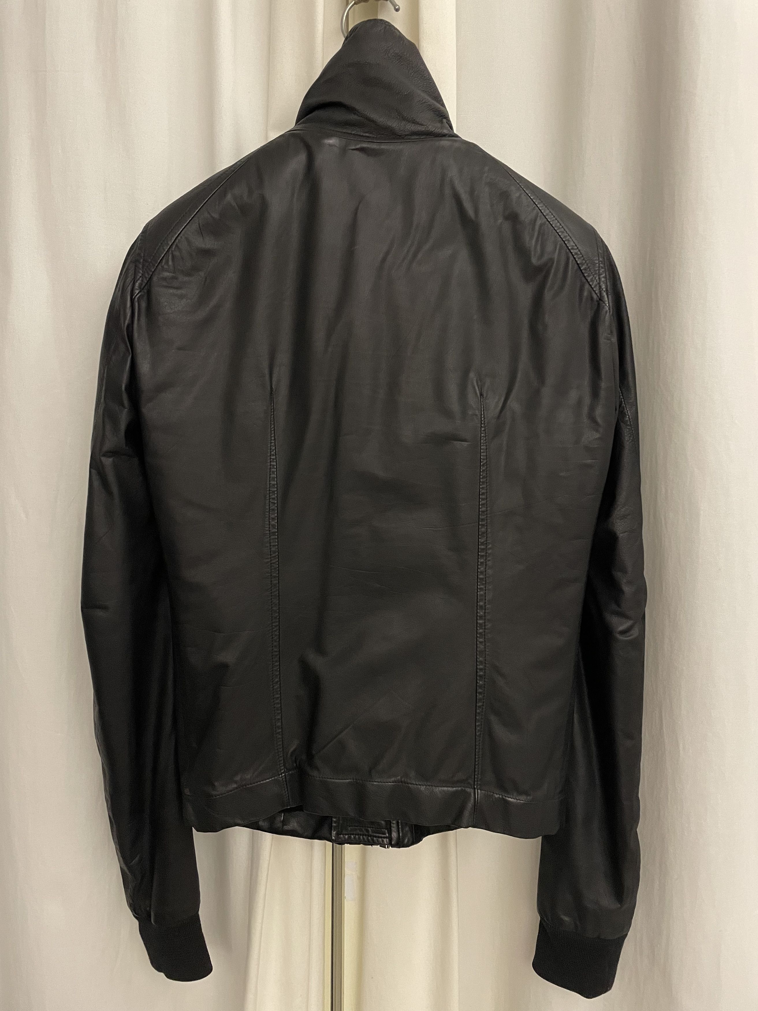 Rick Owens Calf leather Intarsia jacket 46 thick lining | Grailed