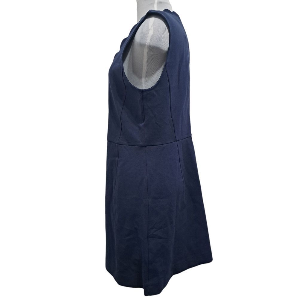 French Connection French Connection Lula Scalloped Edge V Neck Mini Dress Duc Size L / US 10 / IT 46 - 4 Thumbnail
