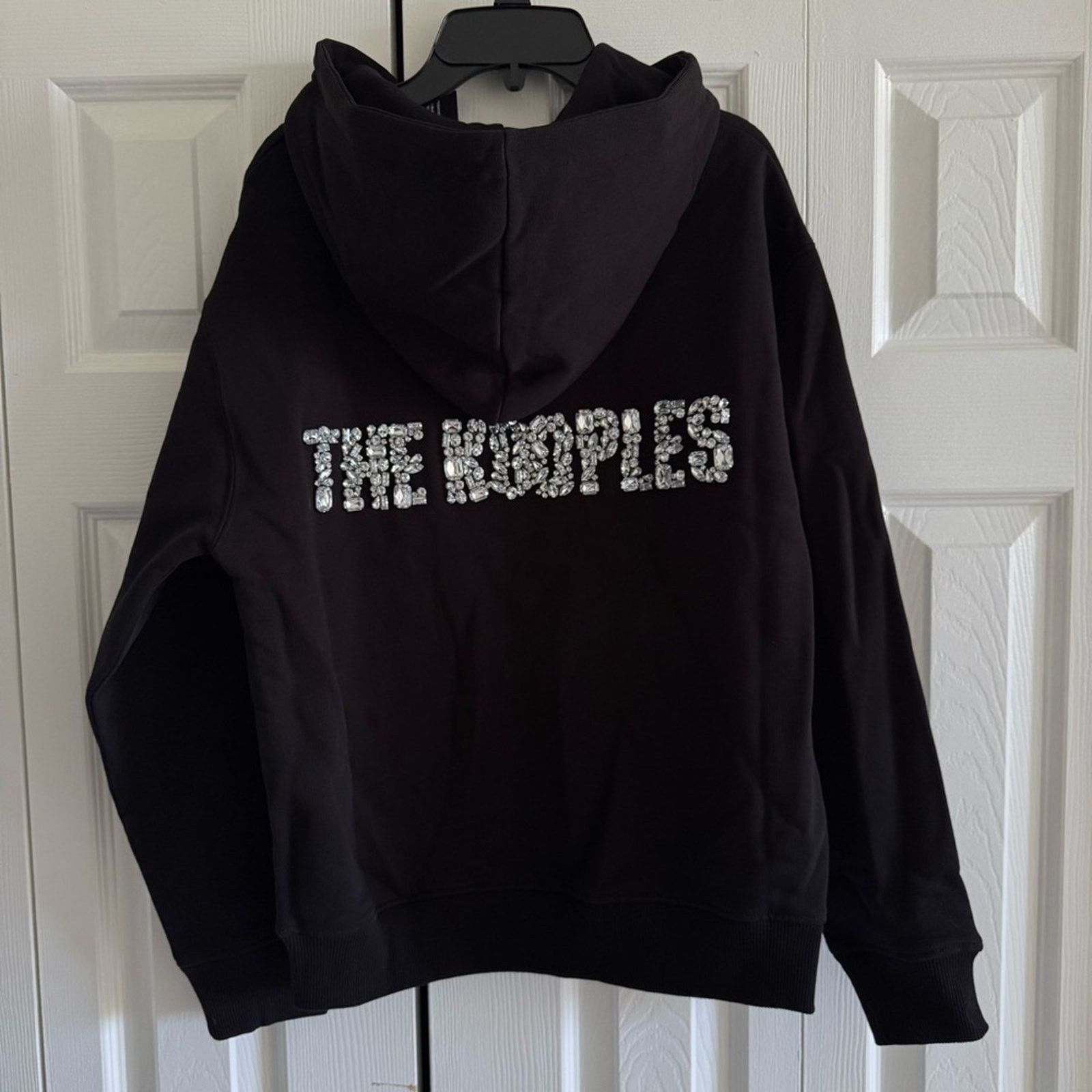 The Kooples NWT! The KOOPLES Black Hoodie Rhinestones Size 1, Authentic Size S / US 4 / IT 40 - 4 Thumbnail