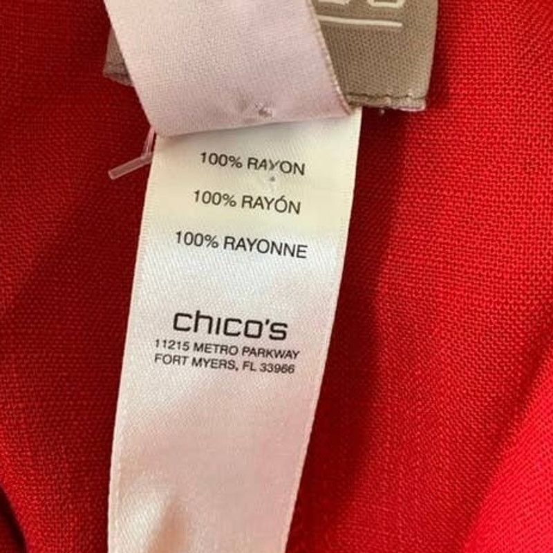 Chicos Chicos Women's Size 1 US 8 Top Tunic Asymmetrical Red NEW Size M / US 6-8 / IT 42-44 - 11 Thumbnail