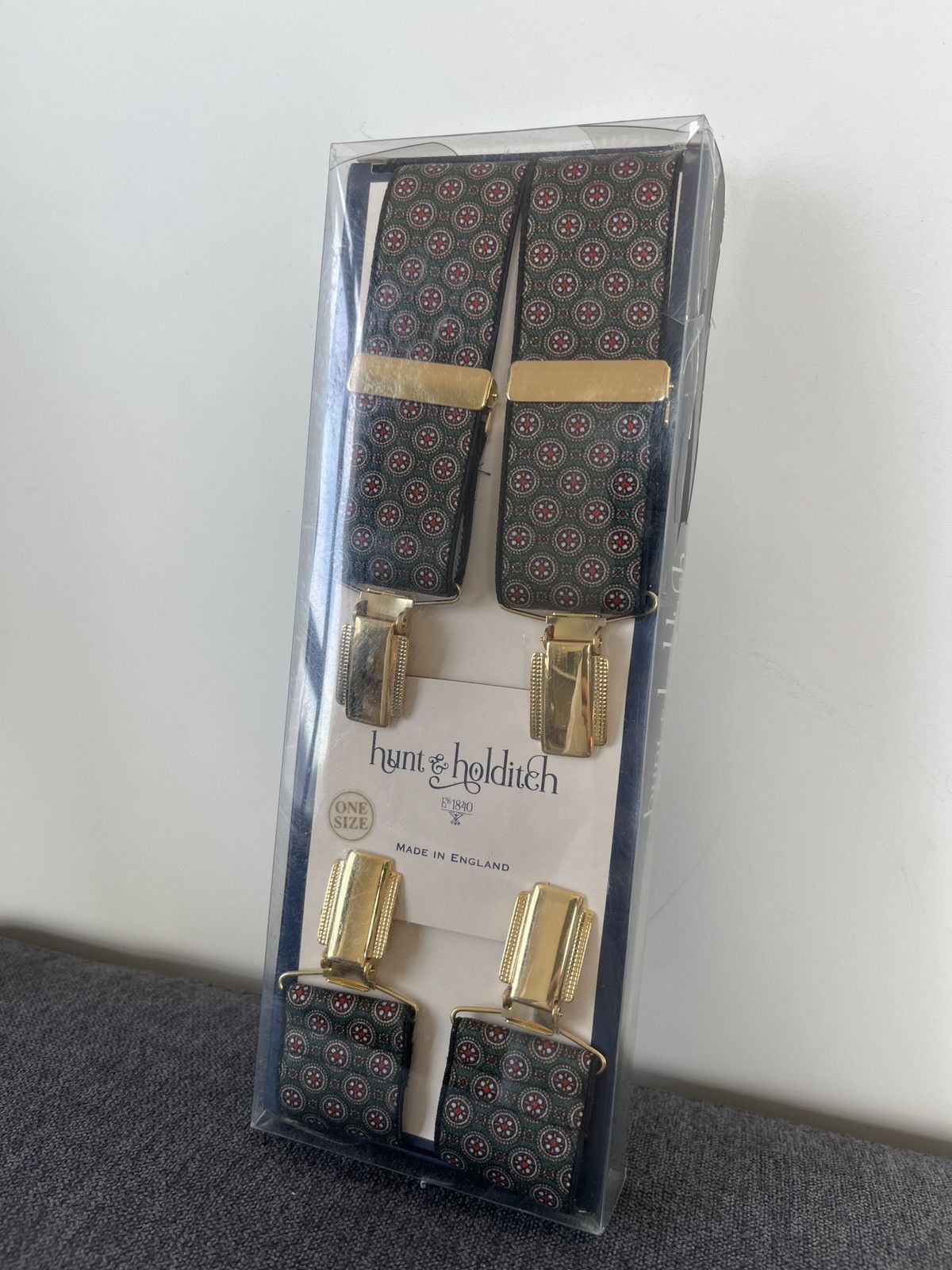 Vintage Hunt & Holditch Green Suspenders Size ONE SIZE - 1 Thumbnail