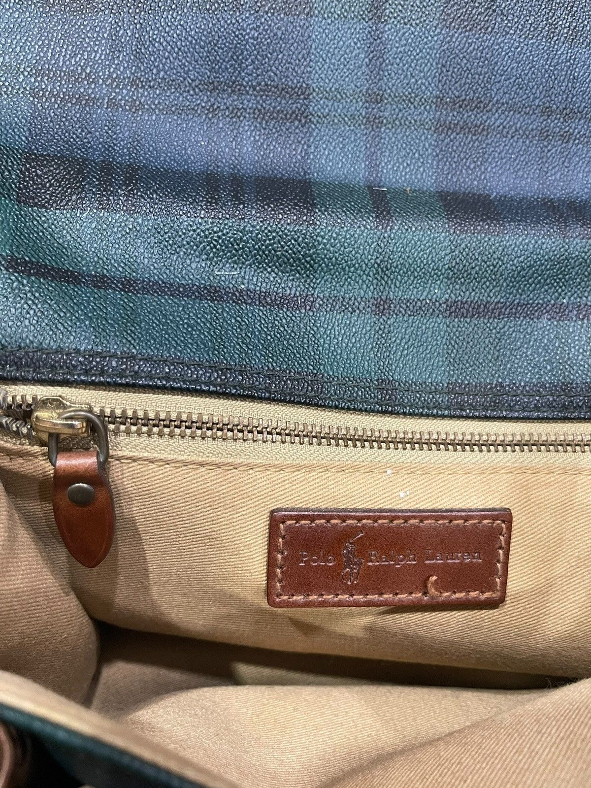 Polo Ralph Lauren Vintage Polo Ralph Lauren Plaid Crossbody Leather Bag Size ONE SIZE - 6 Thumbnail