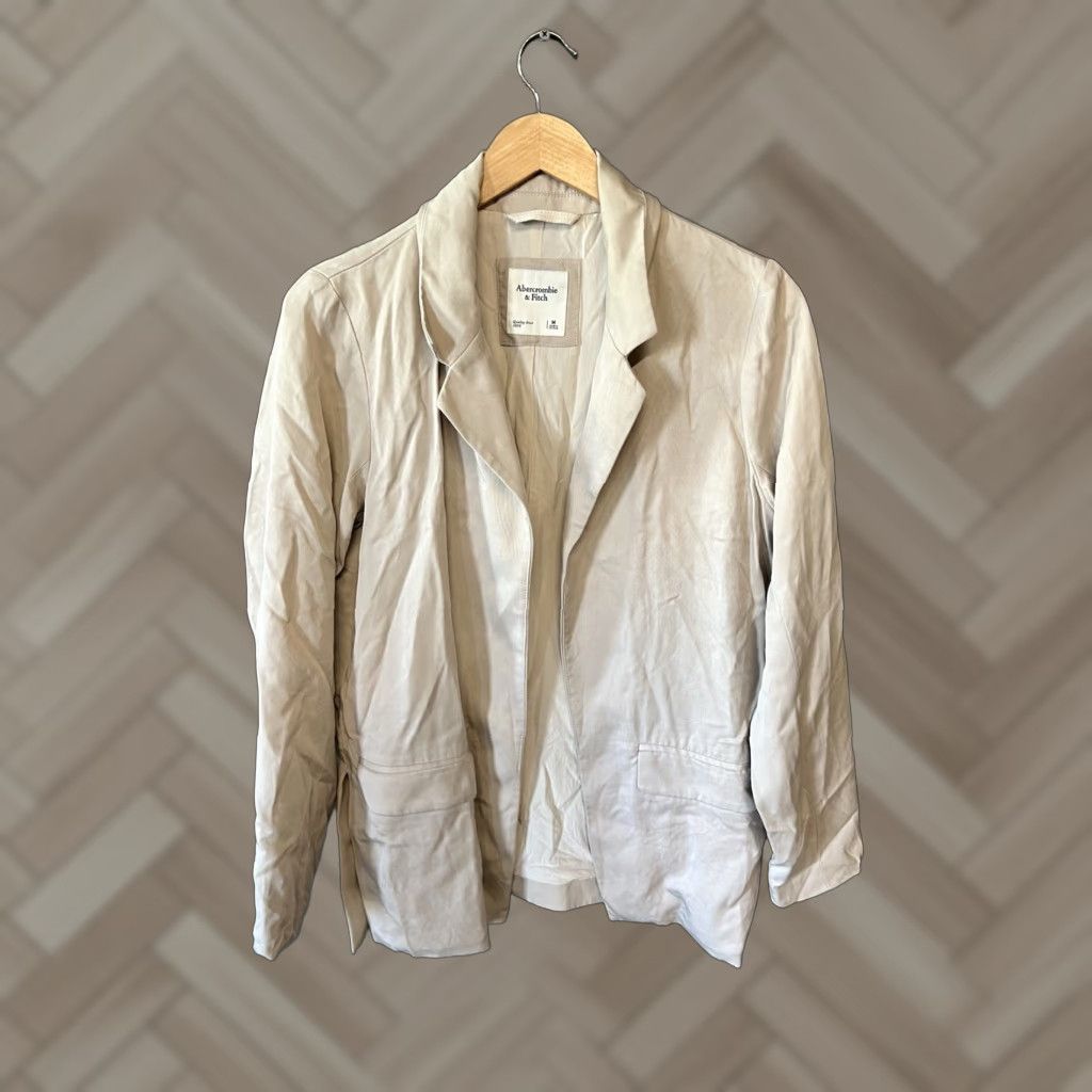 Abercrombie & Fitch Abercrombie & Fitch Blazer Womens Beige Open Front Size M None? Size M / US 6-8 / IT 42-44 - 1 Thumbnail