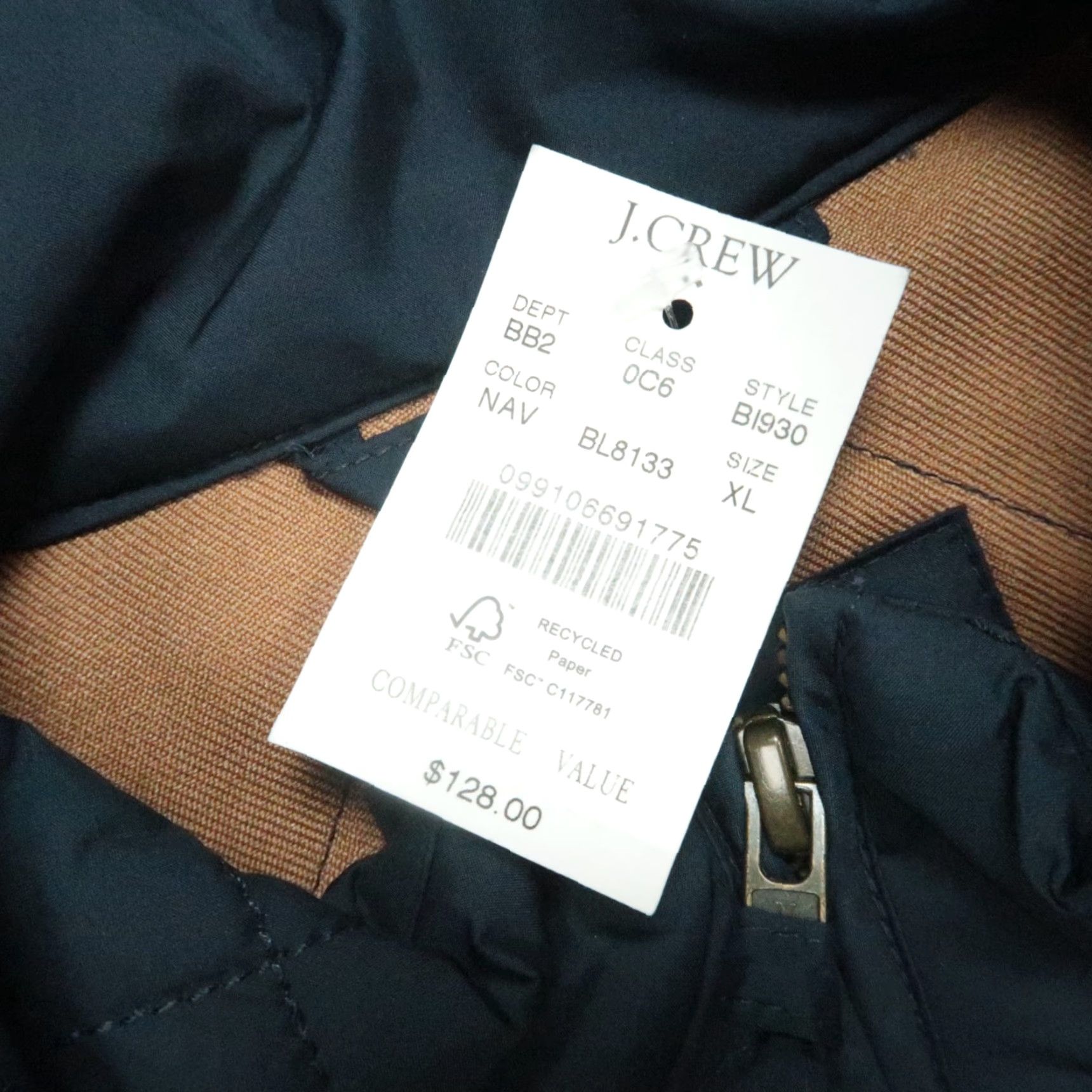 J.Crew J. Crew Vest Mens XL Blue Quilted Full Zip Pockets NWT Size US XL / EU 56 / 4 - 4 Thumbnail