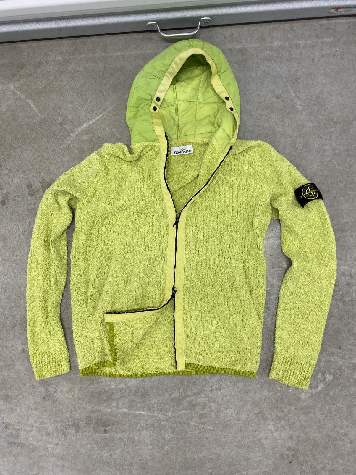 Stone Island SS19 Stone Island Zip Hoodie Jacket Lime Green - Large Size US L / EU 52-54 / 3 - 4 Thumbnail