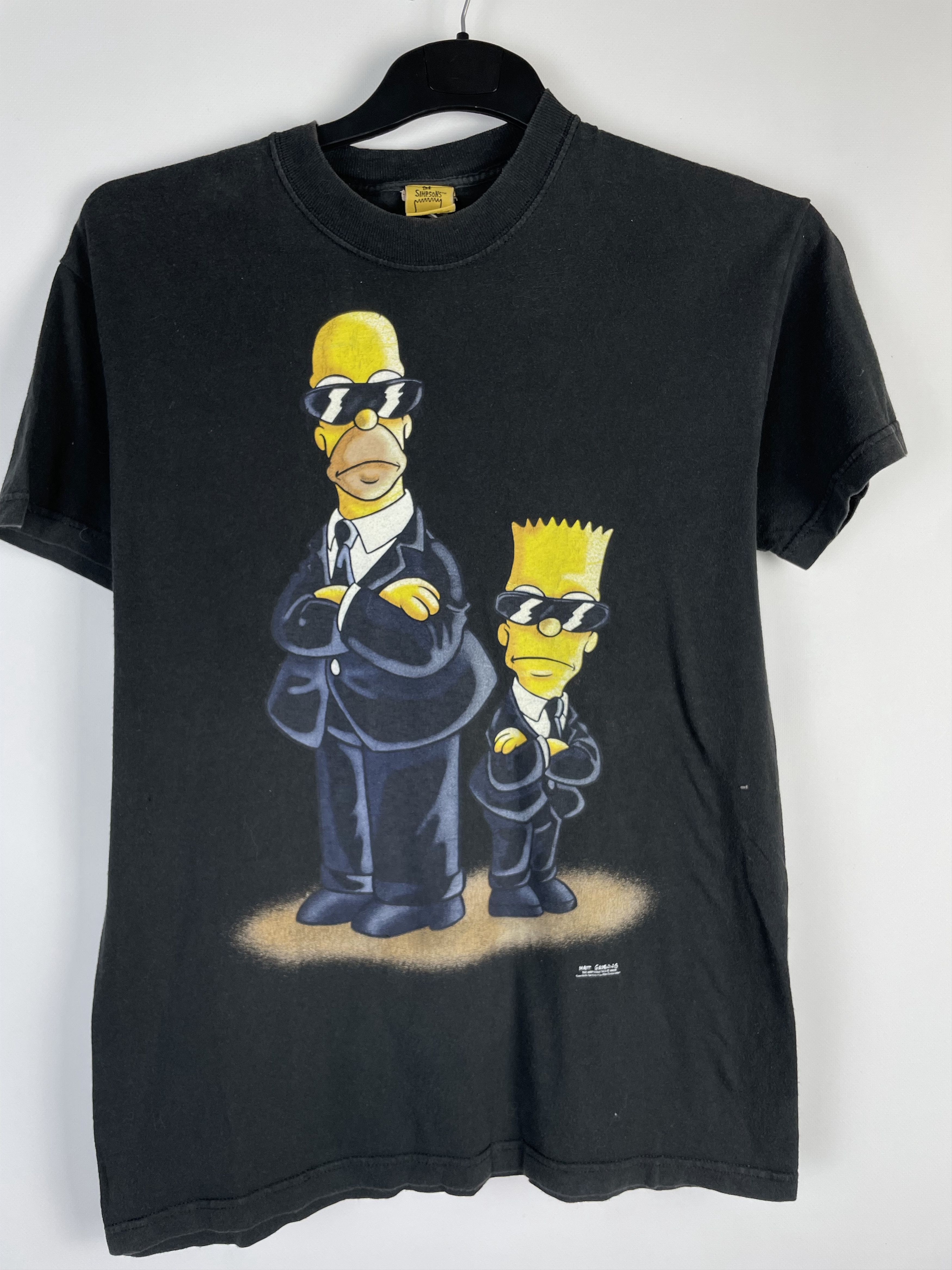 The Simpsons Vintage The Simpsons Men In Black Rare Black Tee Size US M / EU 48-50 / 2 - 3 Thumbnail