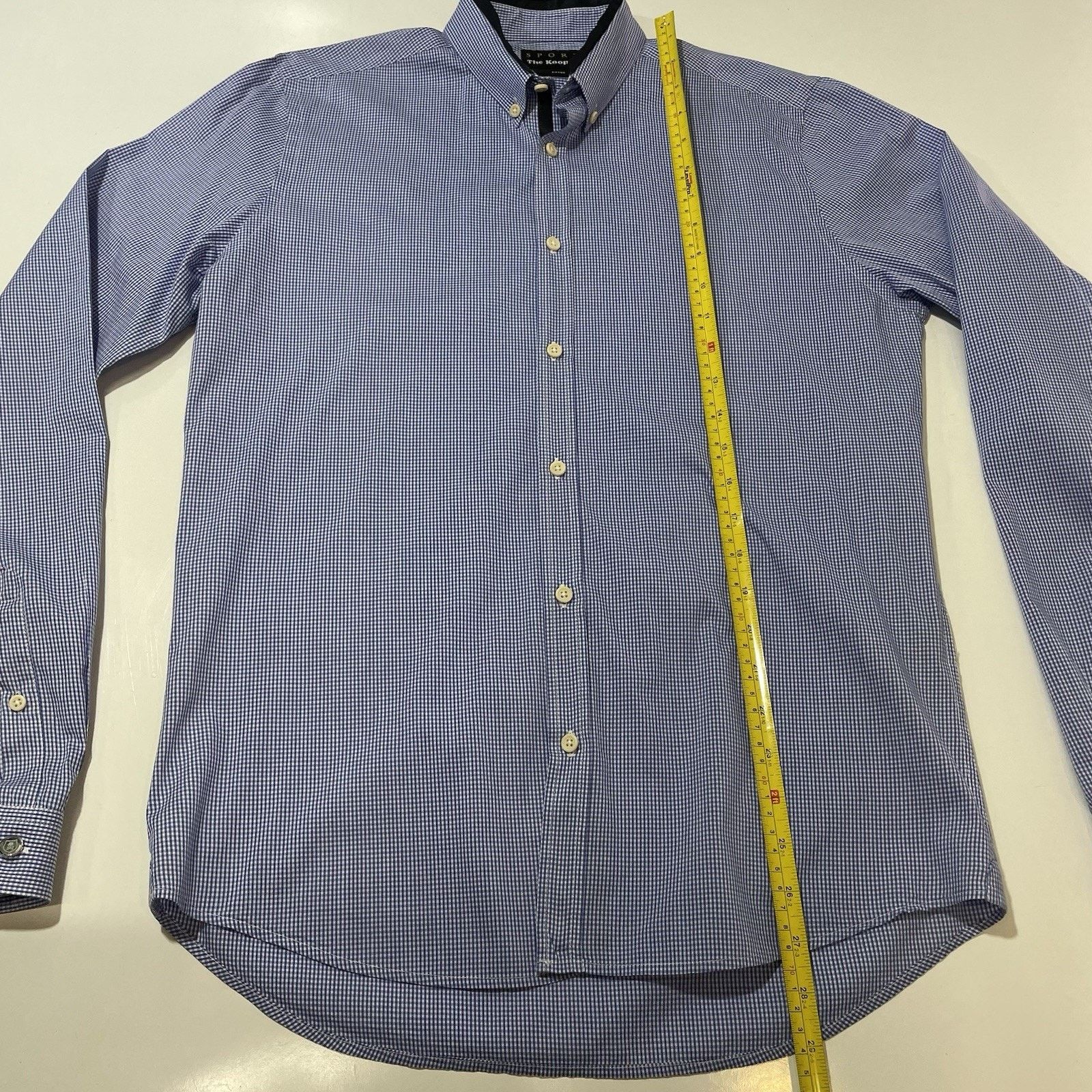 The Kooples The Kooples Sport Fitted Shirt Blue Micro-Check Size S Size US S / EU 44-46 / 1 - 4 Thumbnail
