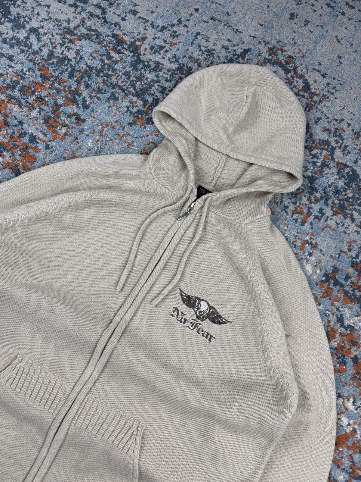 No Fear × Vintage Vintage 00s No Fear spellout sweater knit zip hoodie skate Size US M / EU 48-50 / 2 - 5 Thumbnail