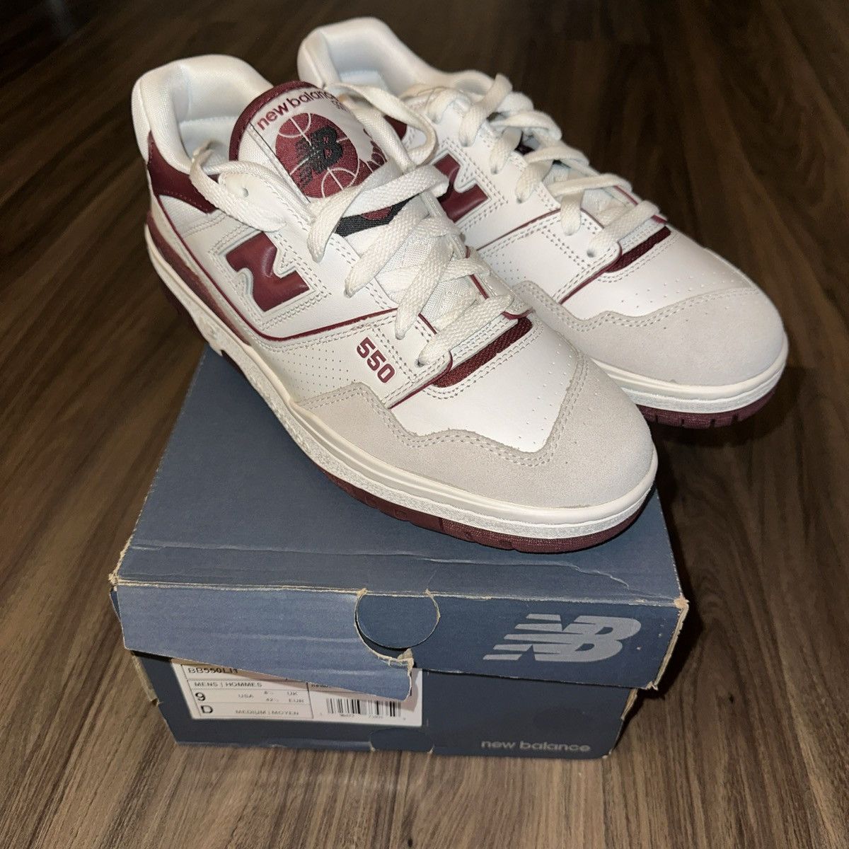 New Balance New Balance 550 Burgundy Size 9 - Brand New Size US 9 / EU 42 - 1 Thumbnail