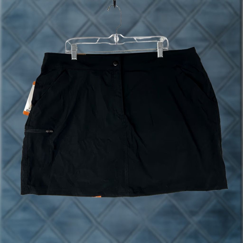 Vintage 32 Degrees Skort Womens 2XL Black Lined Knit Polyester Spandex Athletic Golf NWT Size 40" / US 18 - 1 Thumbnail