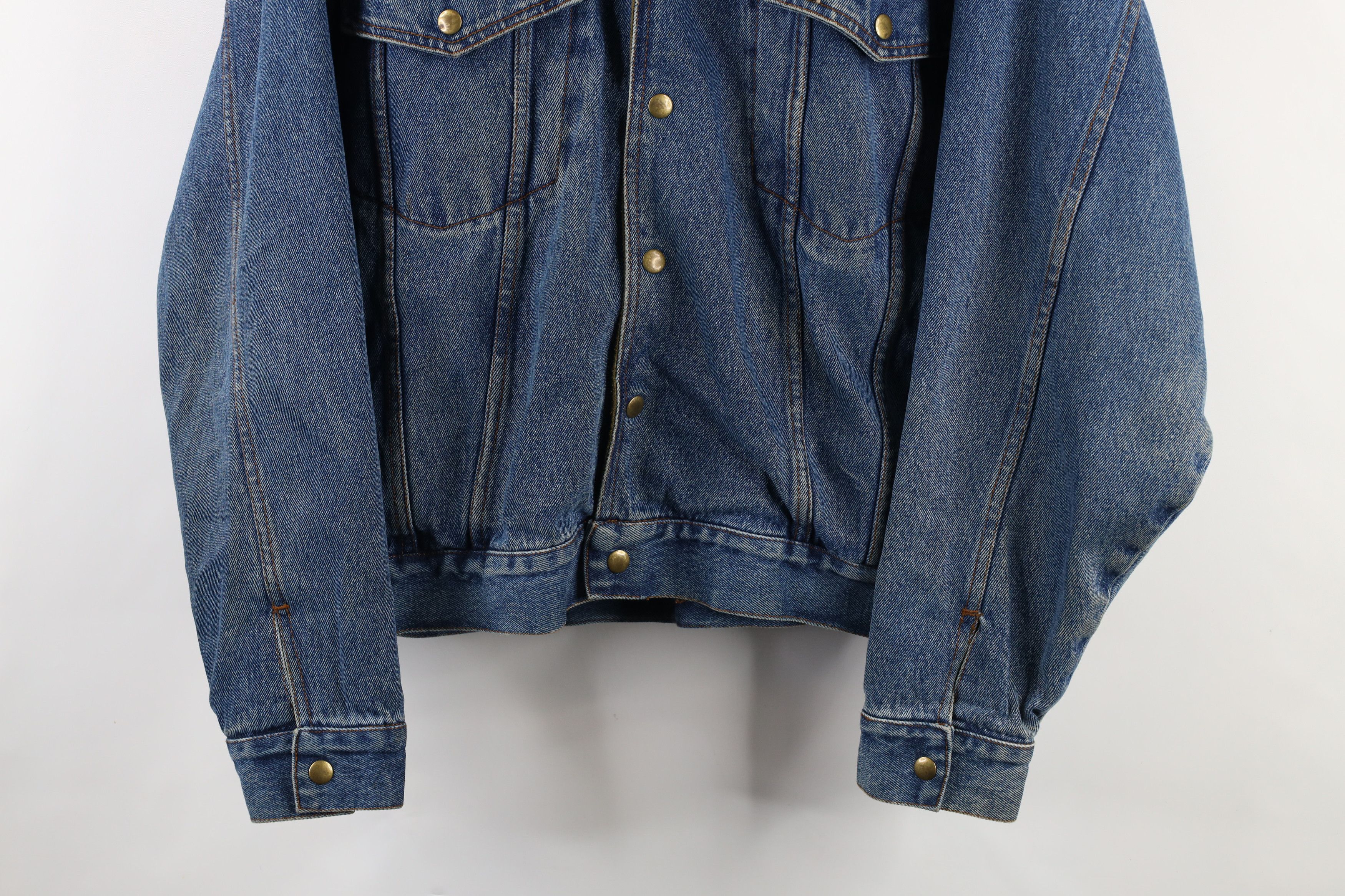 Vintage Vintage 90s Streetwear Hooded Denim Jean Trucker Jacket Size US M / EU 48-50 / 2 - 3 Thumbnail