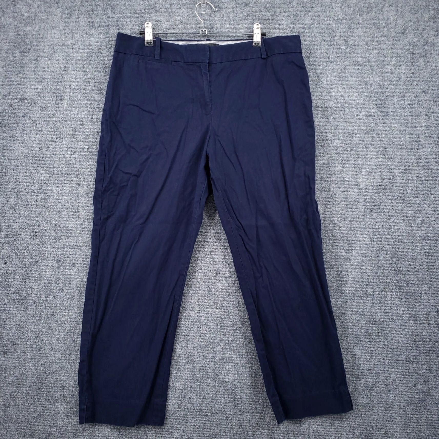 Talbots Talbots Pants Womens 12 Blue High Rise Cropped Straight Leg Work Cropped Pants Mens? No – Women Size 34" / US 12 / IT 48 - 2 Thumbnail
