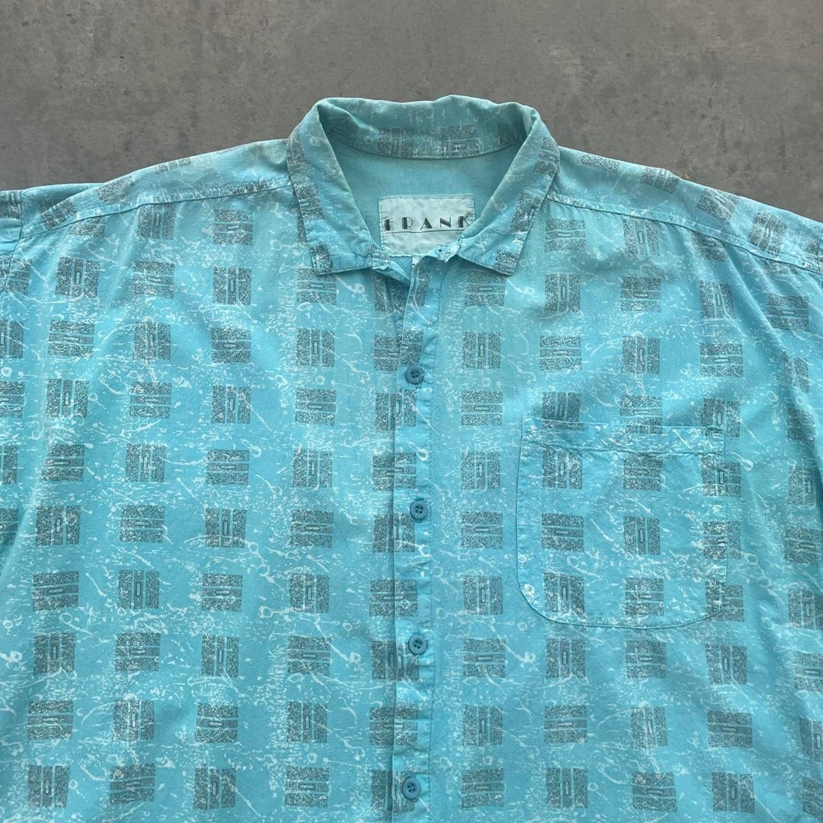 Vintage Vintage Frank Light Blue Patterned Button Up Shirt Size US L / EU 52-54 / 3 - 2 Thumbnail