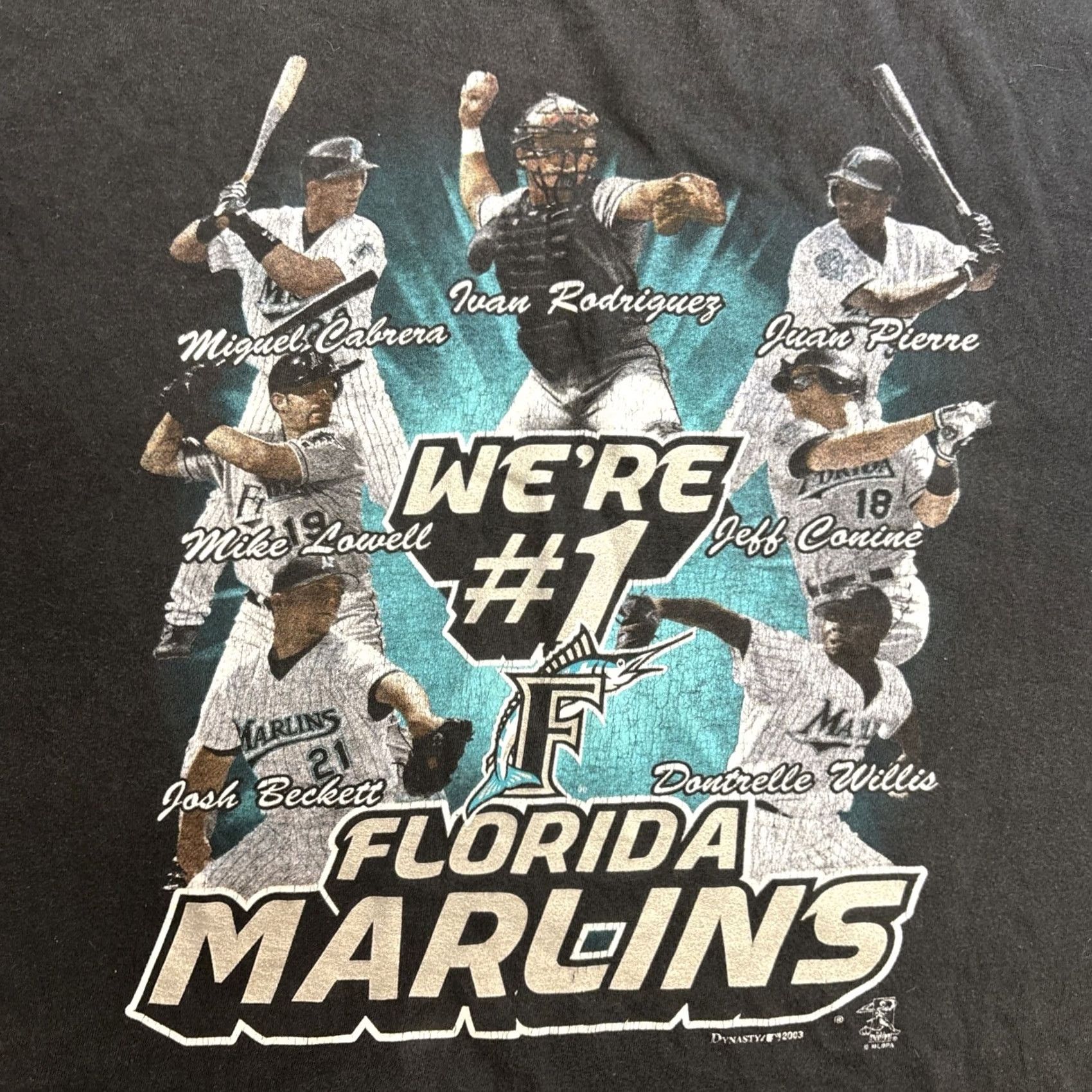 MLB VINTAGE Florida Marlins T Shirt 2003 L MLB Baseball Black Mens Size US L / EU 52-54 / 3 - 2 Thumbnail