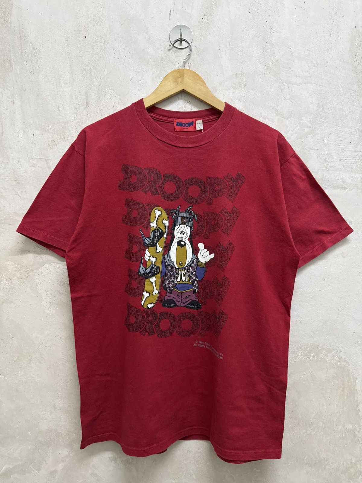 Vintage Vintage 90s Droopy Cartoon Tee Size US L / EU 52-54 / 3 - 1 Thumbnail