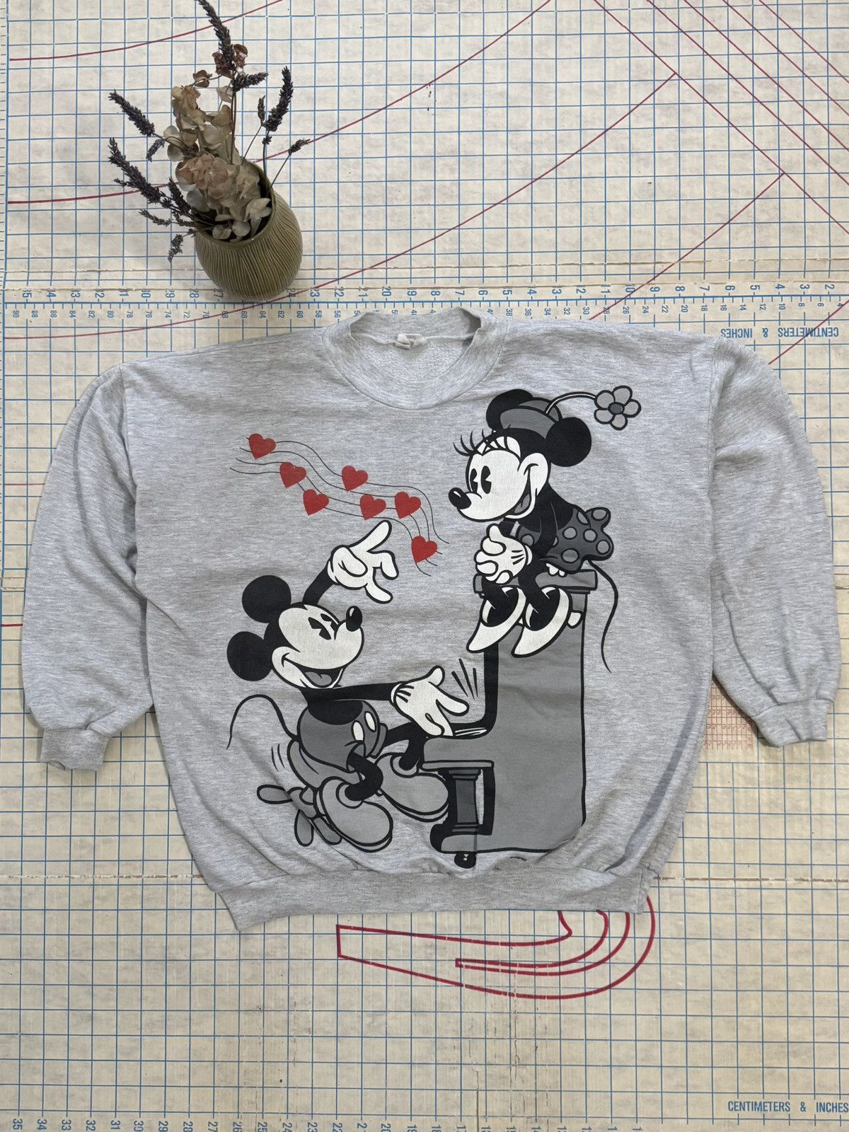Disney × Mickey Mouse × Vintage Vintage Mickey & Minnie Mouse Piano Graphic Crewneck Women L Size L / US 10 / IT 46 - 3 Thumbnail