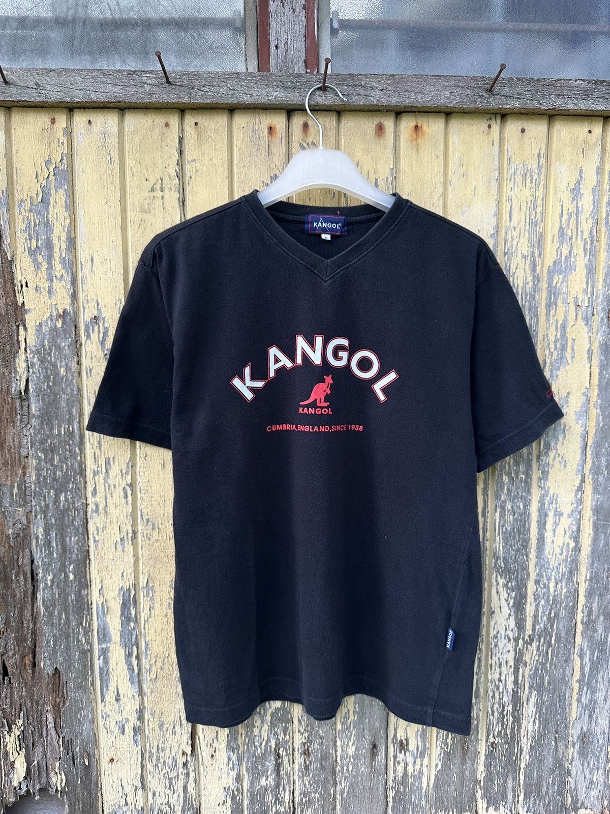 Kangol × Vintage Vintage Kangol Big Logo Crop Shirt A426 Size US S / EU 44-46 / 1 - 1 Thumbnail
