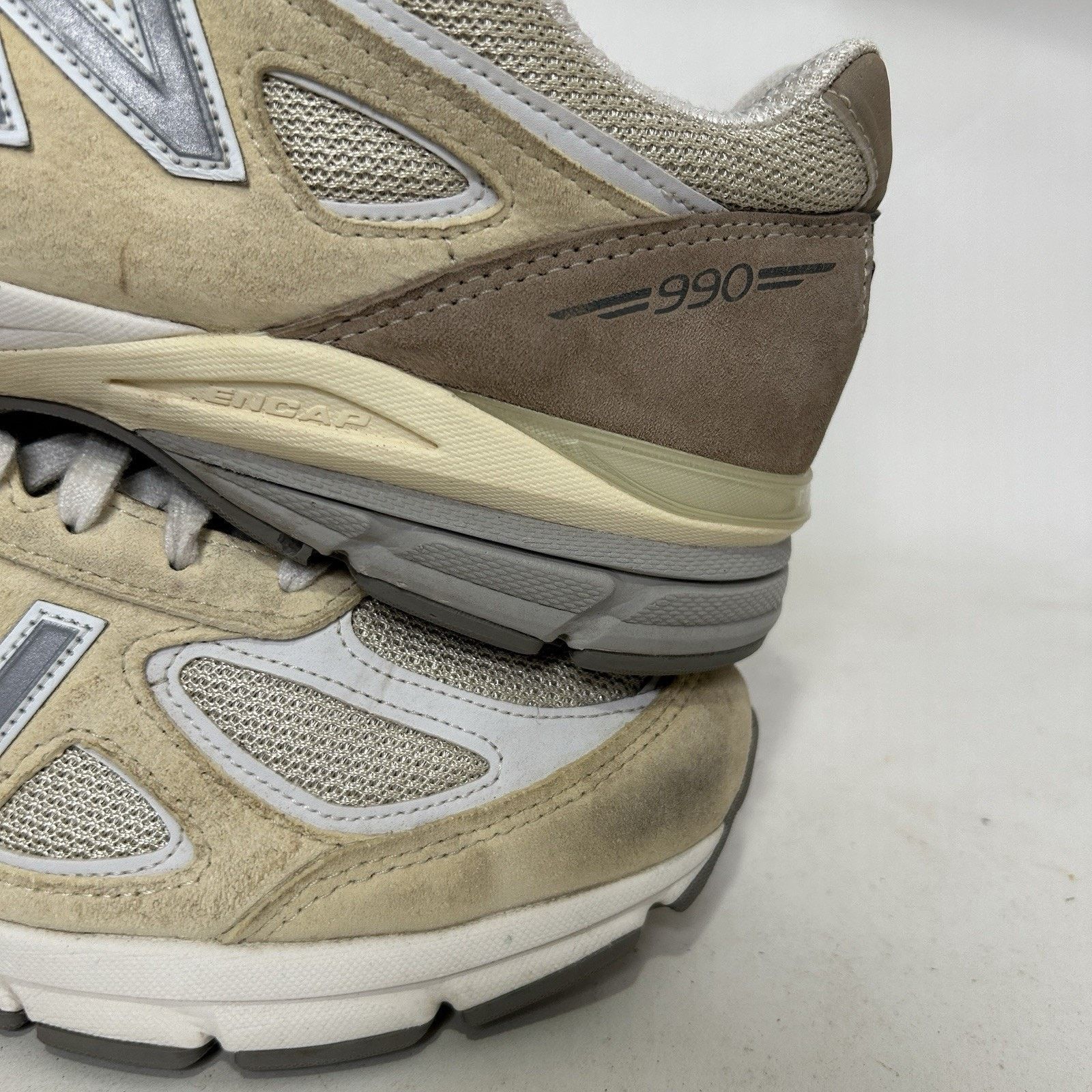 New Balance Teddy Santis x New Balance 990v4 “Limestone White” U990TE4 Size US 10 / EU 43 - 9 Thumbnail