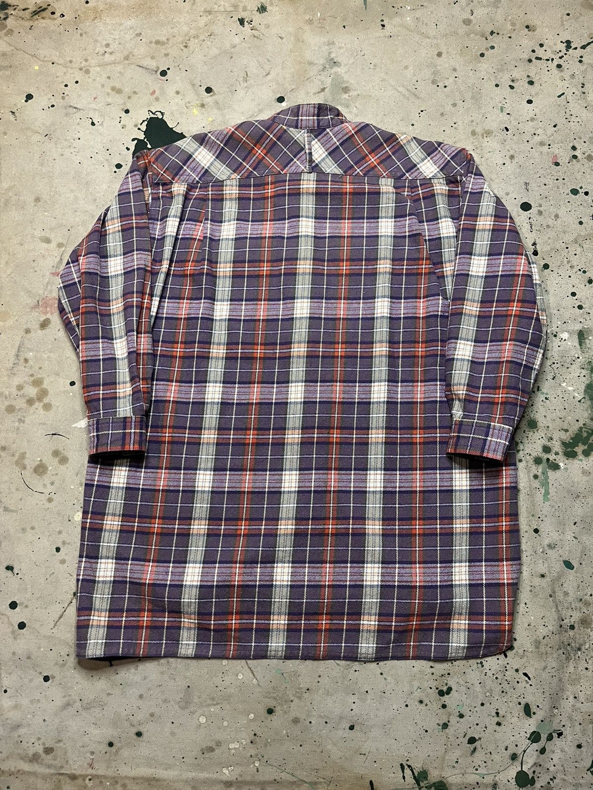 Issey Miyake Vintage Issey Sport Mandarin Collar Plaid Flannel Shirt Size L / US 10 / IT 46 - 6 Thumbnail