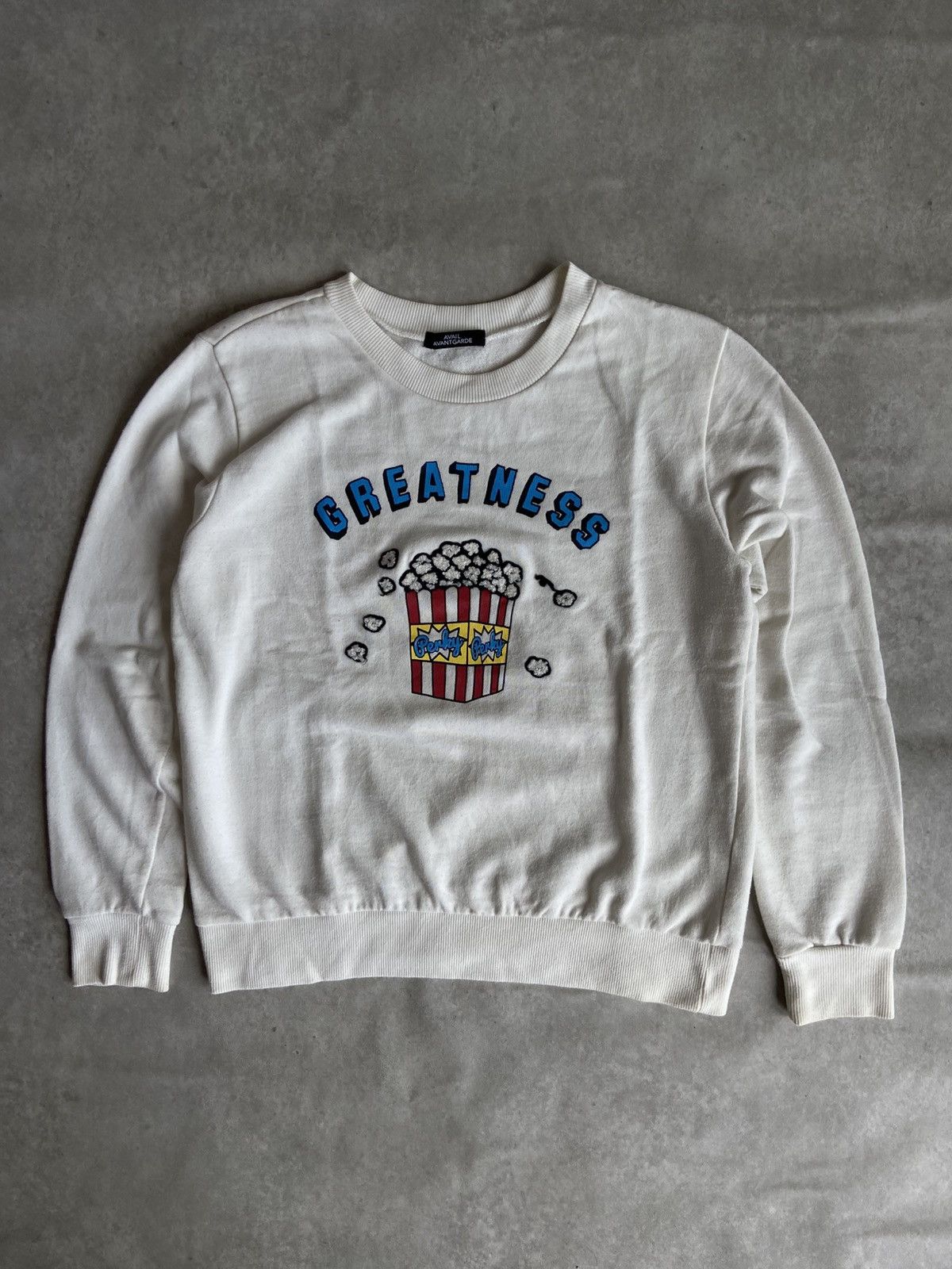 If Six Was Nine × Japanese Brand Avail AvantGarde "Greatness" Popcorn Logo Sweatshirt Size US M / EU 48-50 / 2 - 1 Thumbnail