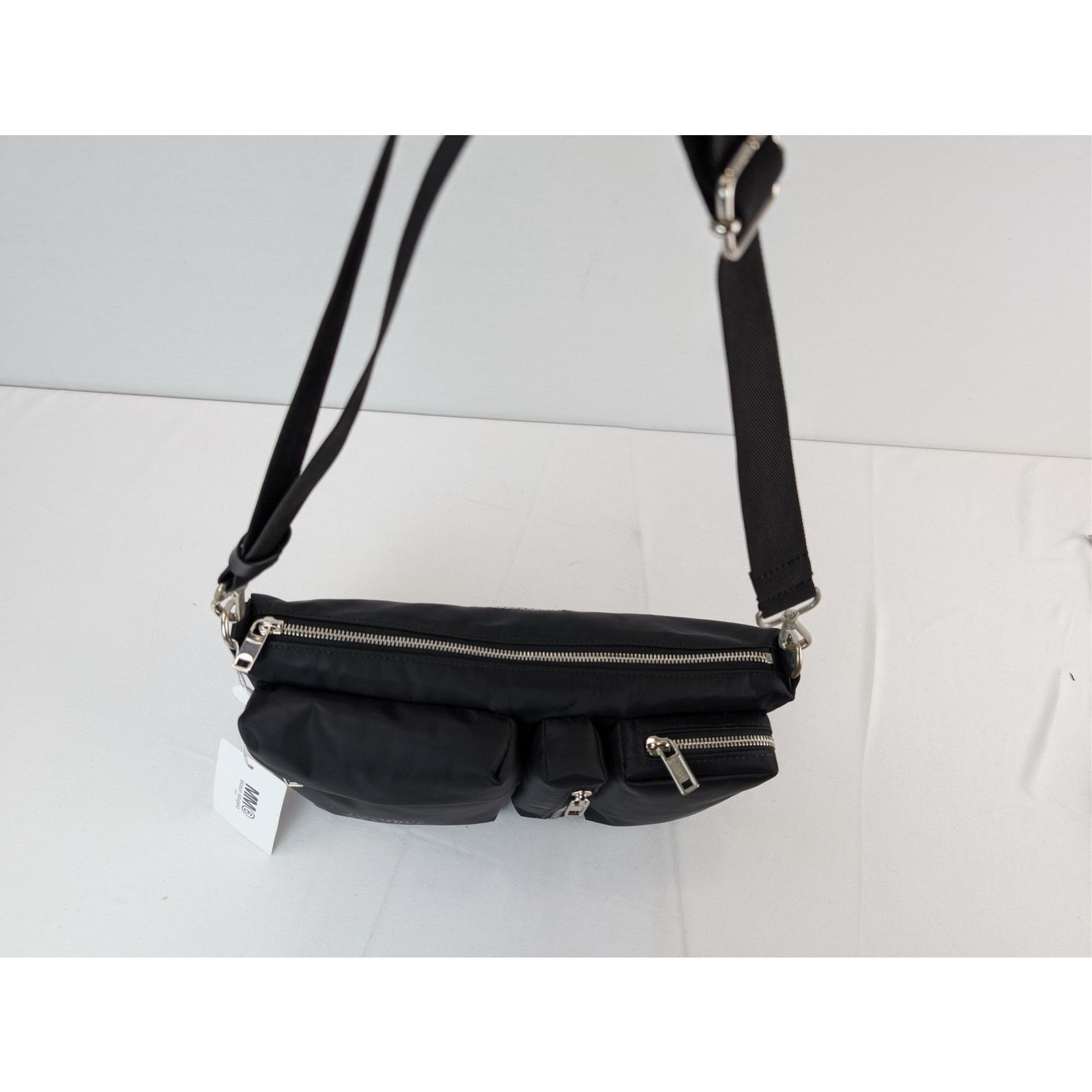 Maison Margiela o1rshd1 MM6 Three Pocket Nylon Crossbody Messenger Bag Black Size ONE SIZE - 16 Thumbnail