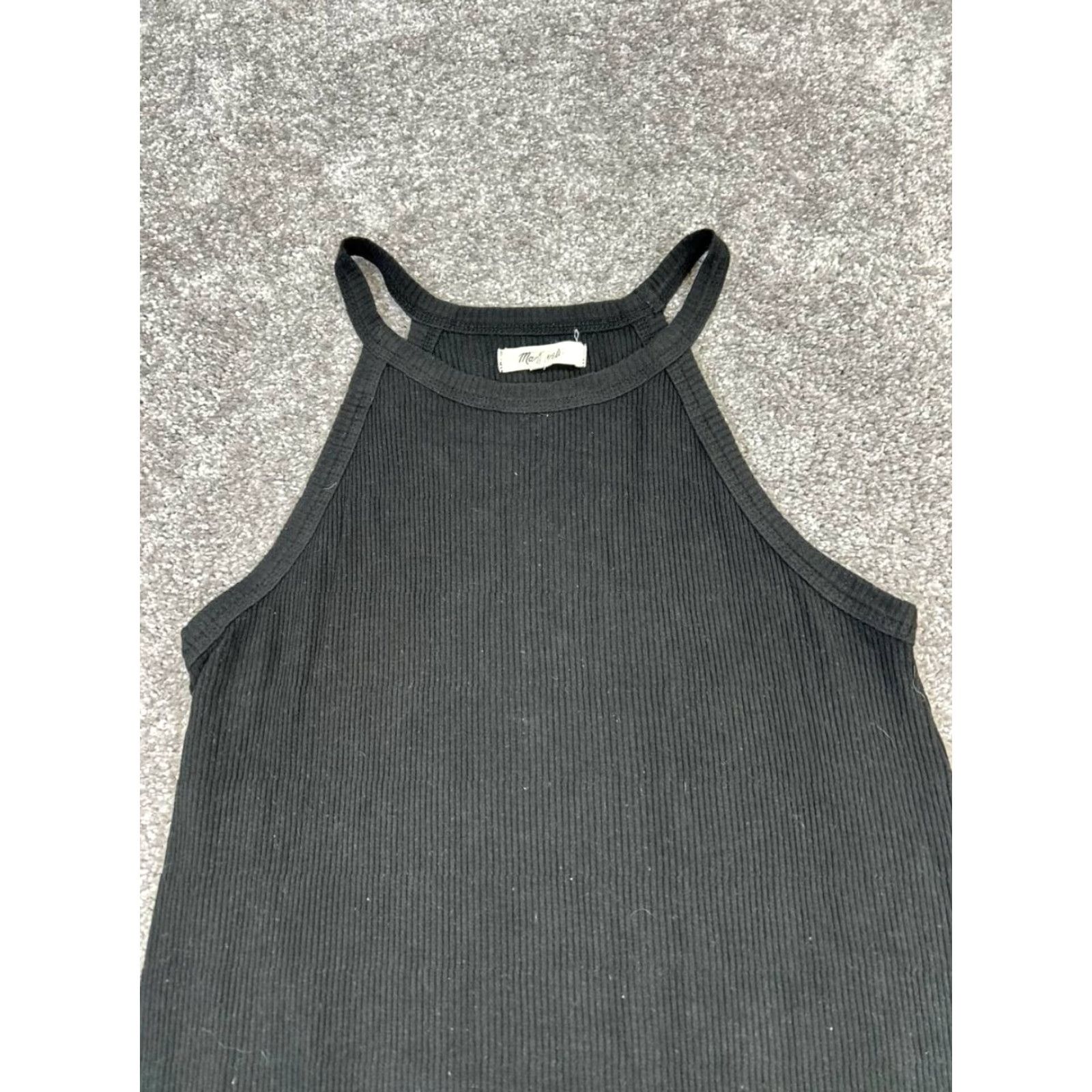 Madewell Madewell Dress Xs Womens Black Ribbed Knit Size XS / US 0-2 / IT 36-38 - 2 Thumbnail