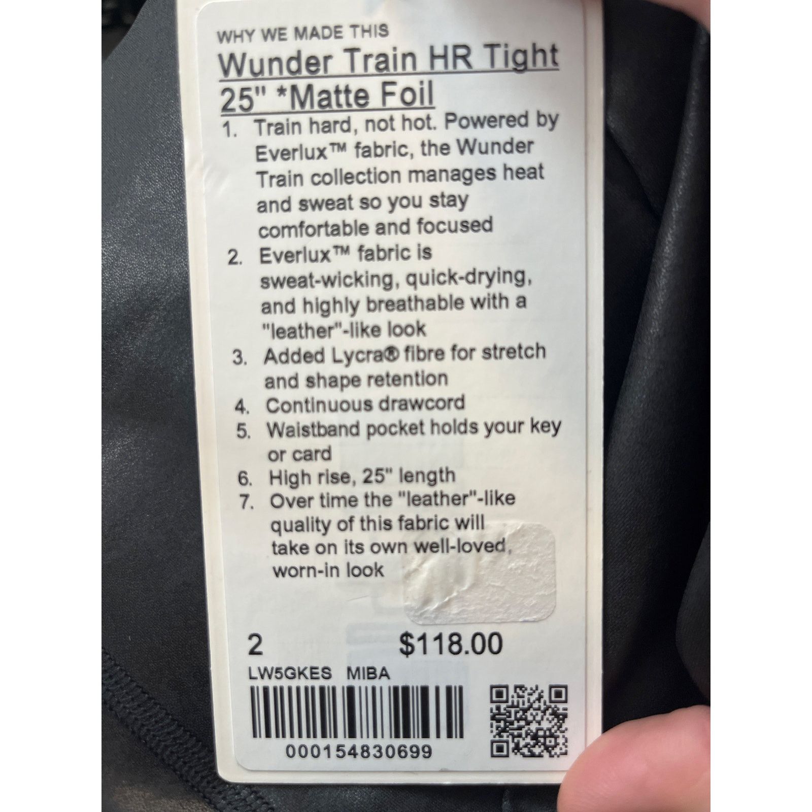 Lululemon Lululemon Wunder Train HR Tight 25" Matte Foil Size 2 Size 26" / US 2 / IT 38 - 5 Thumbnail
