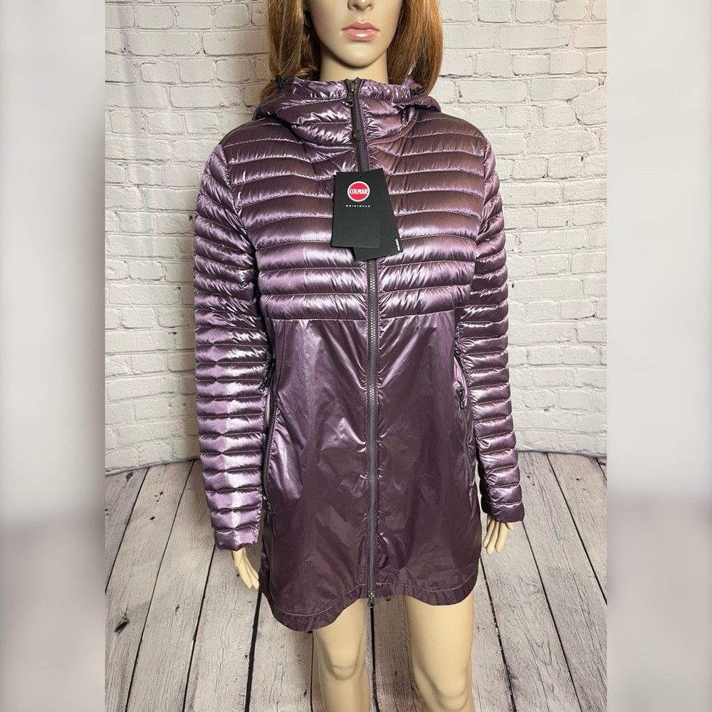 Colmar NWT New $355 Colmar Hoodie Partially Quilted Purple Jacket Size S / US 4 / IT 40 - 3 Thumbnail