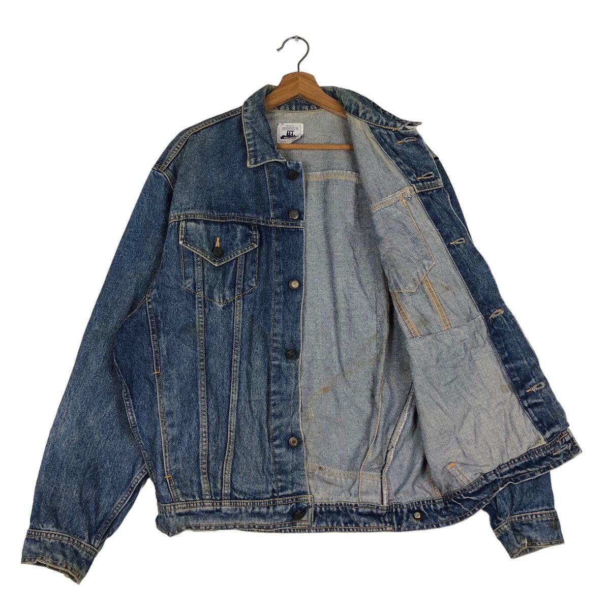 Japanese Brand 🔥Vtg Trucker Denim Jacket Worker Wear Basic Union Made Size US M / EU 48-50 / 2 - 10 Thumbnail