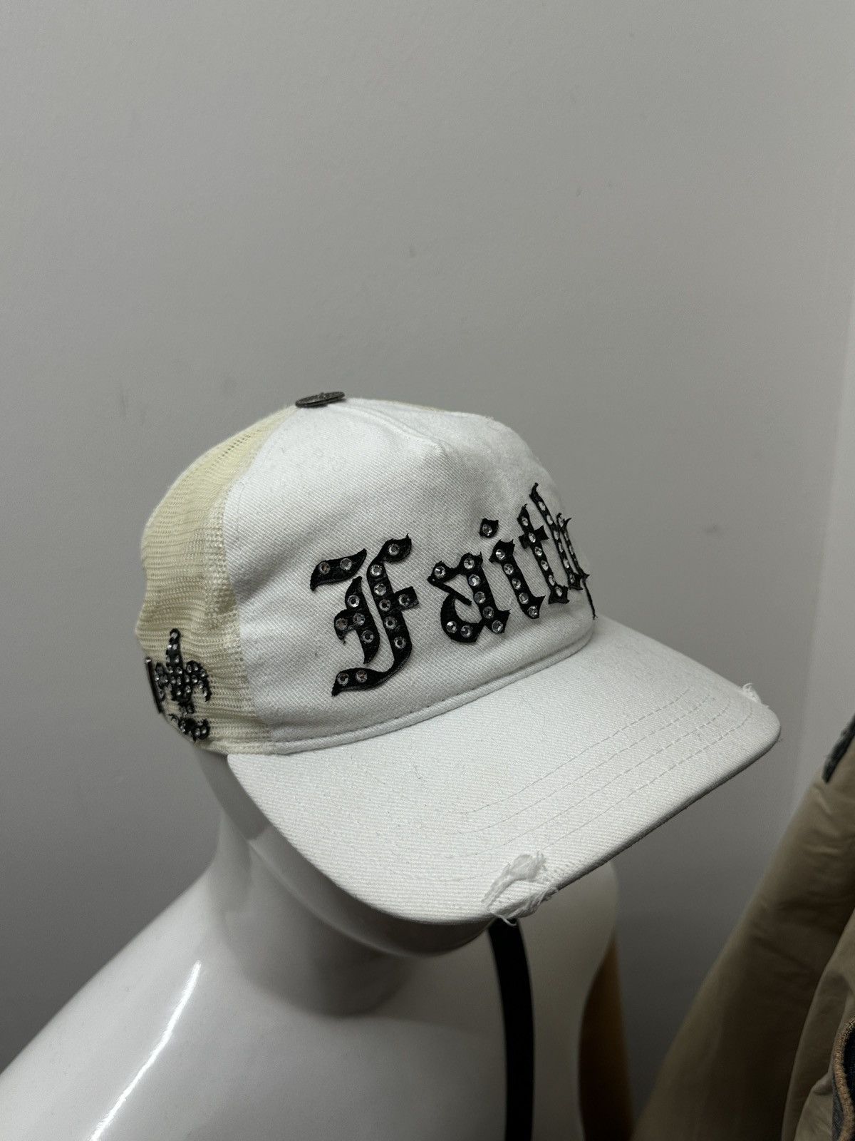 Faith Connexion Y2K Faith Connexion Distressed Style Trucker Hat Size ONE SIZE - 3 Thumbnail
