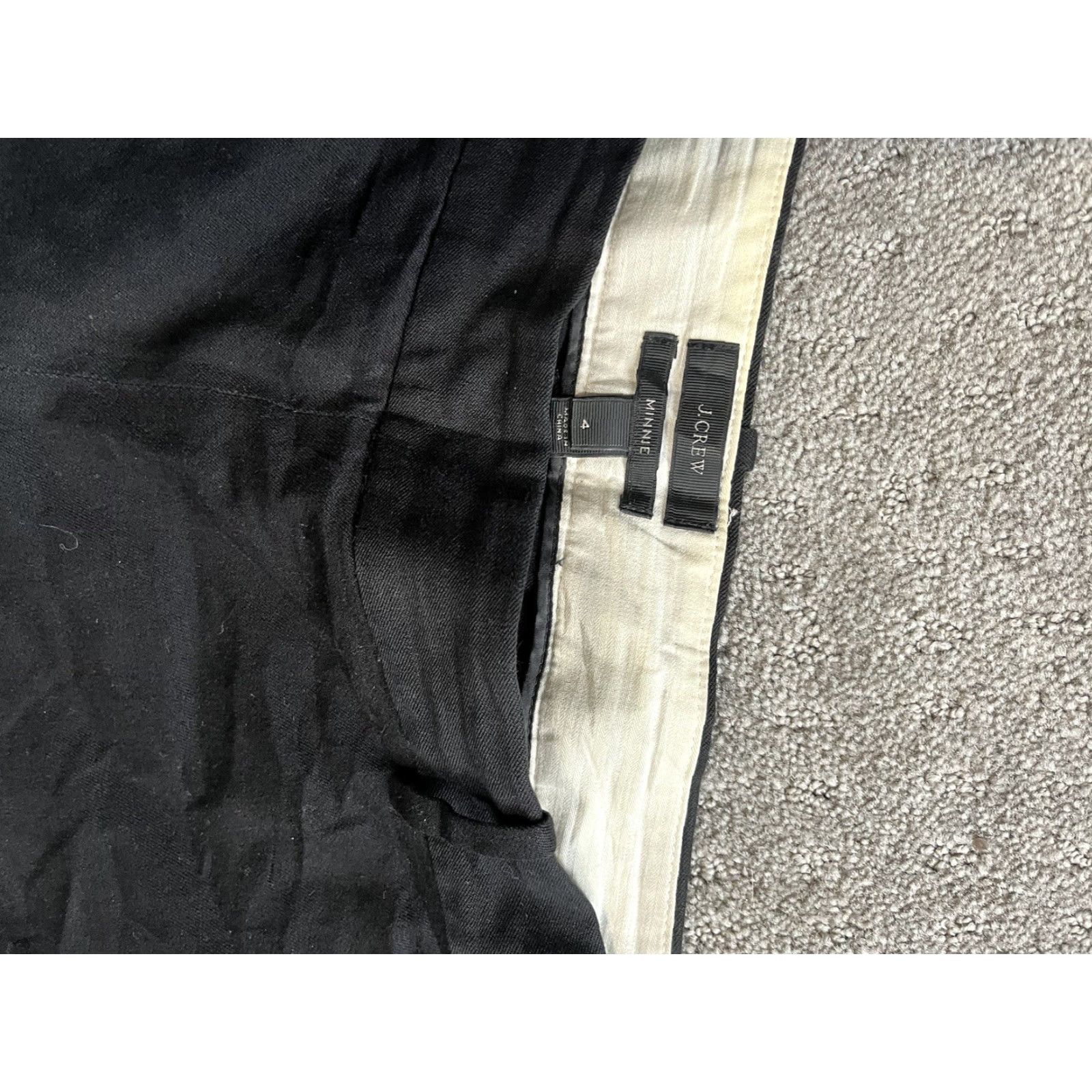 J.Crew J.CREW Size 4 Black 18850 Minnie Side Zip Skinny Ankle Dress Pants Size 27" / US 4 / IT 40 - 5 Thumbnail