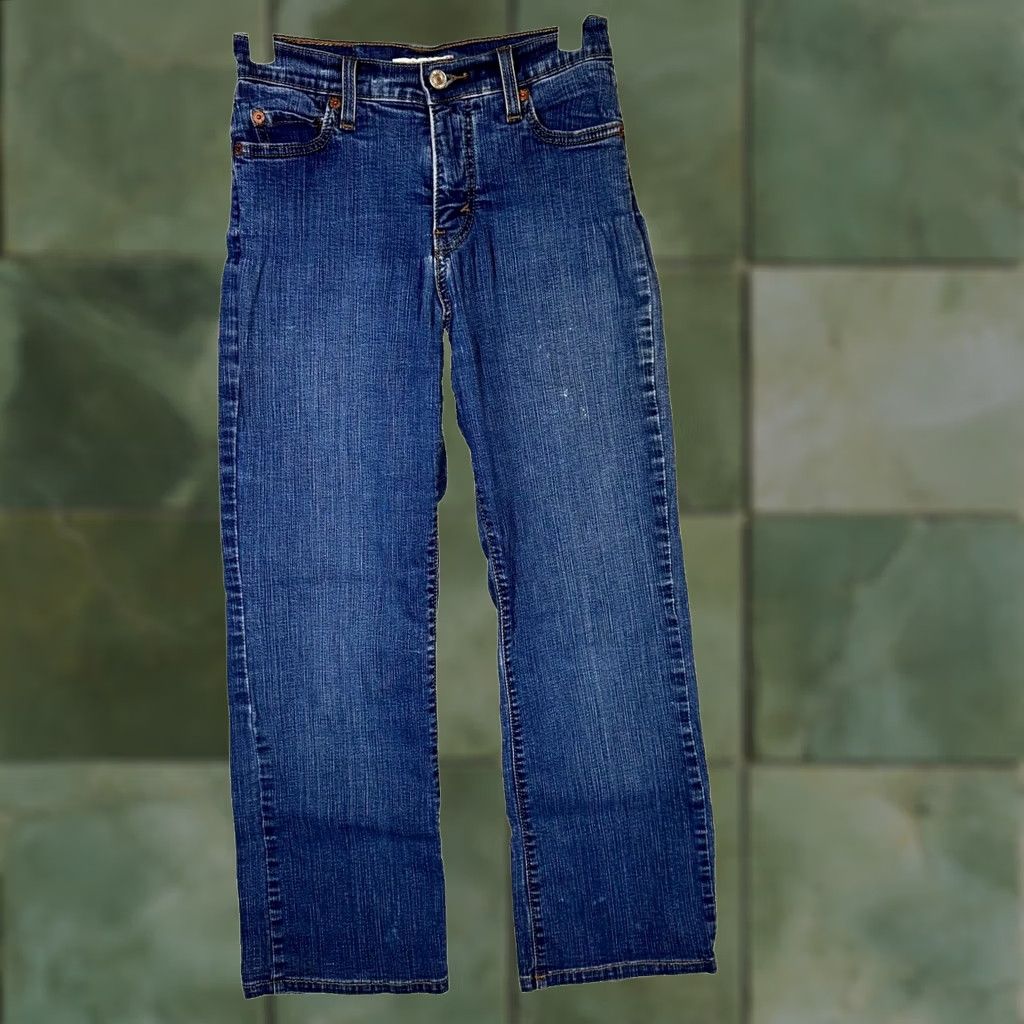 Levi's Levi’s 512 Jeans Women’s 4M Mid Rise Straight Slimming Blue Denim Shirt? Size 27" / US 4 / IT 40 - 1 Thumbnail