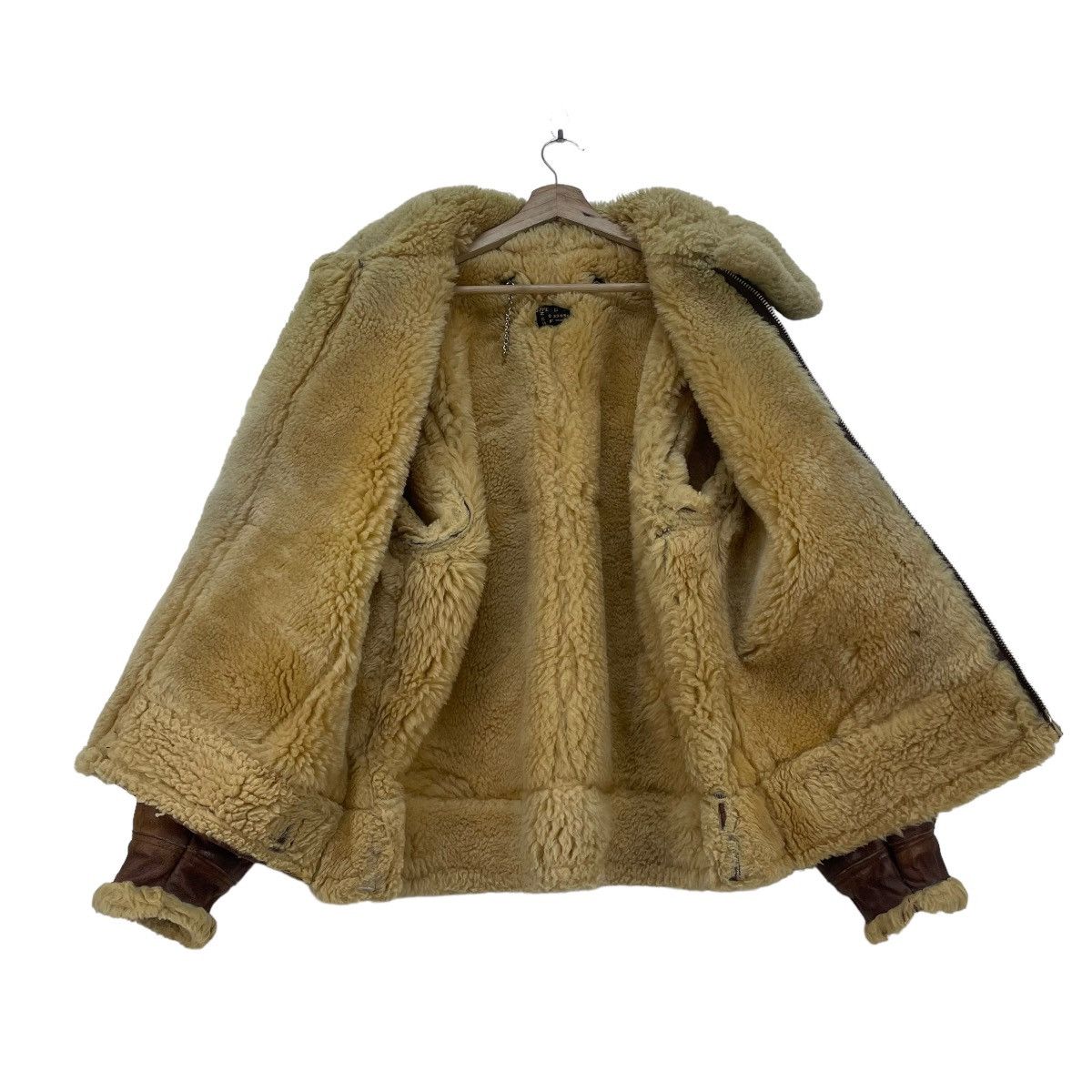 Genuine Leather 🔥Vtg JA Dubow Mfg Type B3 Shearling Leather Jacket Size US S / EU 44-46 / 1 - 10 Thumbnail