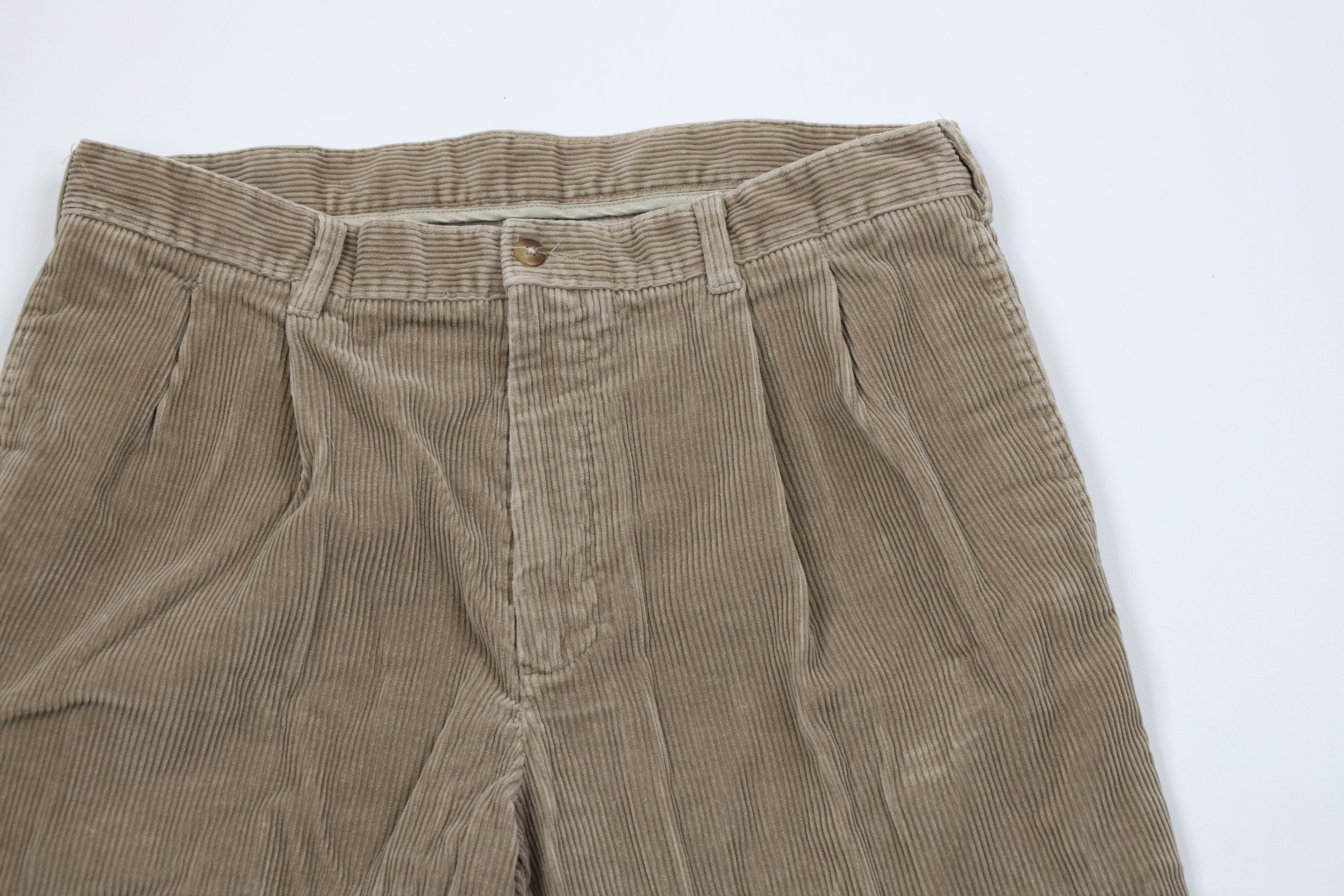 Vintage Vintage 90s Y2K Streetwear Pleated Corduroy Chino Pants Size US 34 / EU 50 - 2 Thumbnail